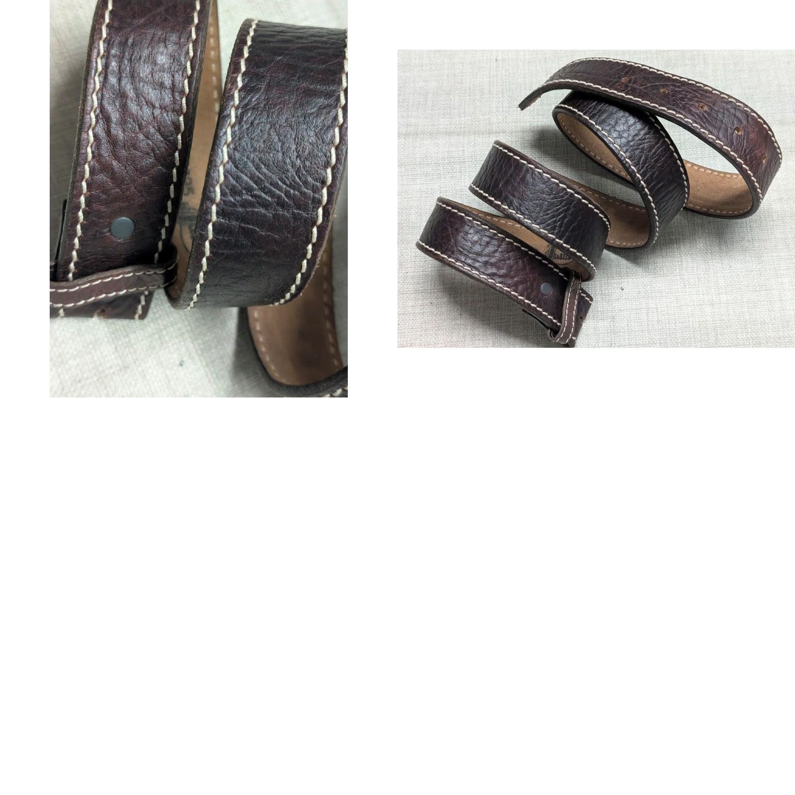 Vintage VINTAGE Justin belt Western Belt Buckle Leather 1-1/2" Brown 42 Men USA Made Bison Buffalo Buffalo Leather Brown Western 90s Mens Size 42 - 9 Thumbnail