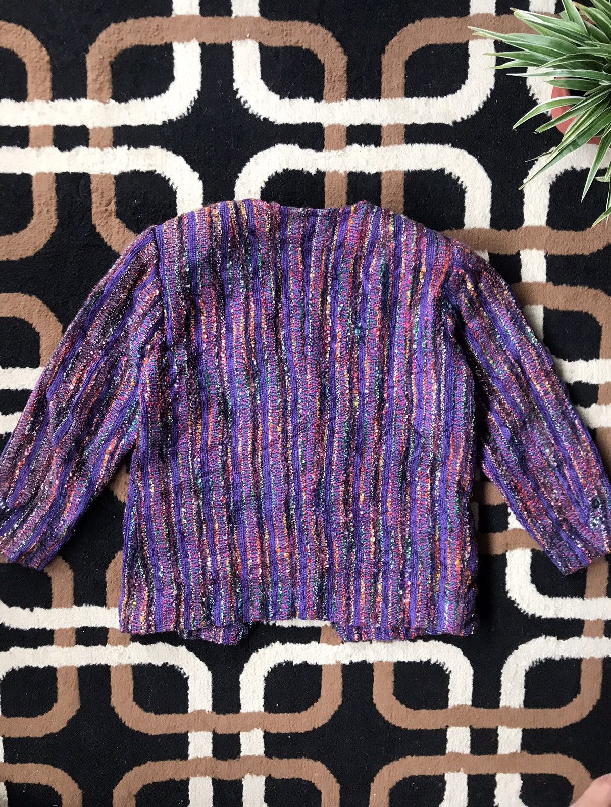 Japanese Brand × Vintage VTG Rainbow Stripe Blazer for Women Size M / US 6-8 / IT 42-44 - 10 Thumbnail