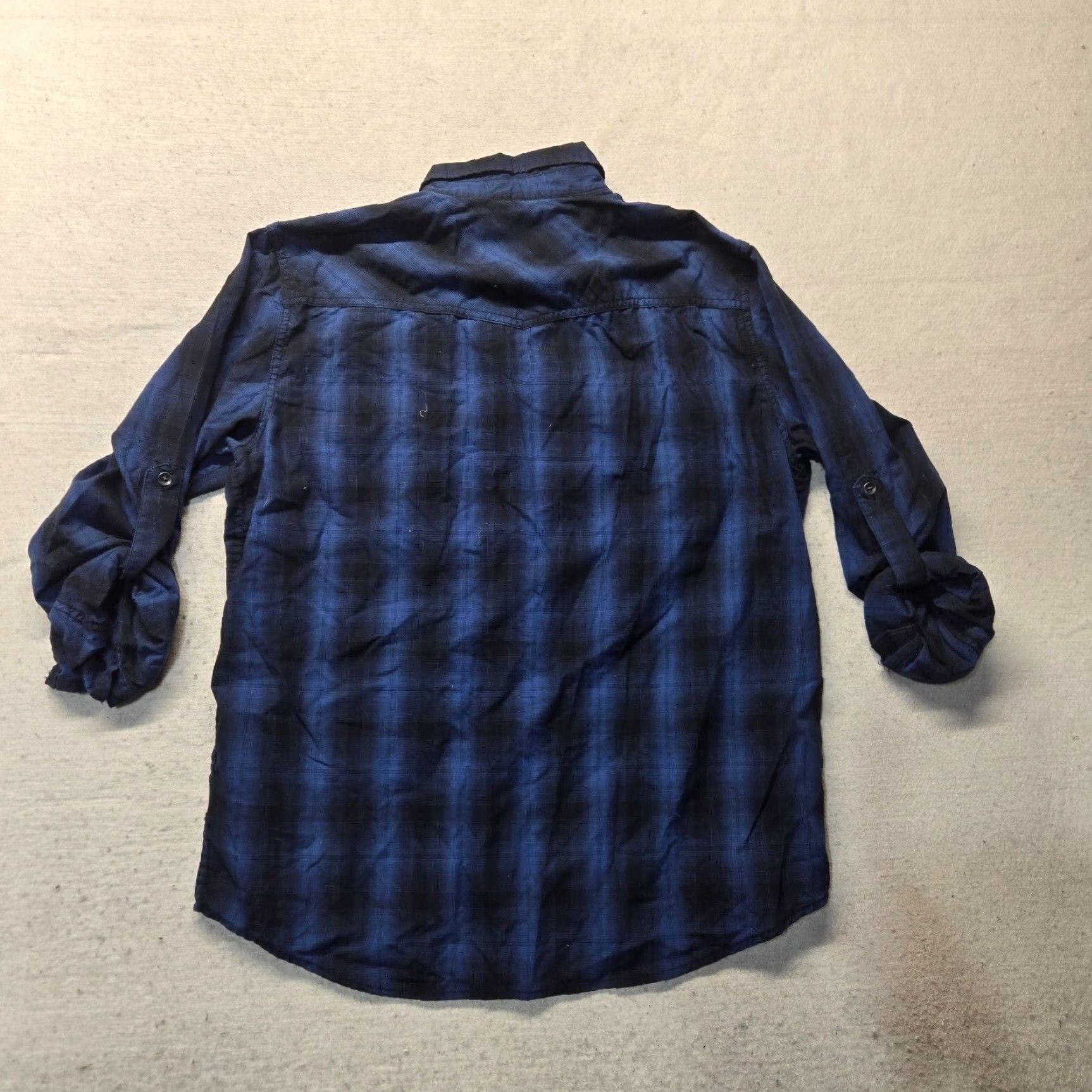 Vintage Urban Pipeline Button Up Shirt Blue Black Plaid Adult L Regular Cotton Mens Size US L / EU 52-54 / 3 - 7 Thumbnail