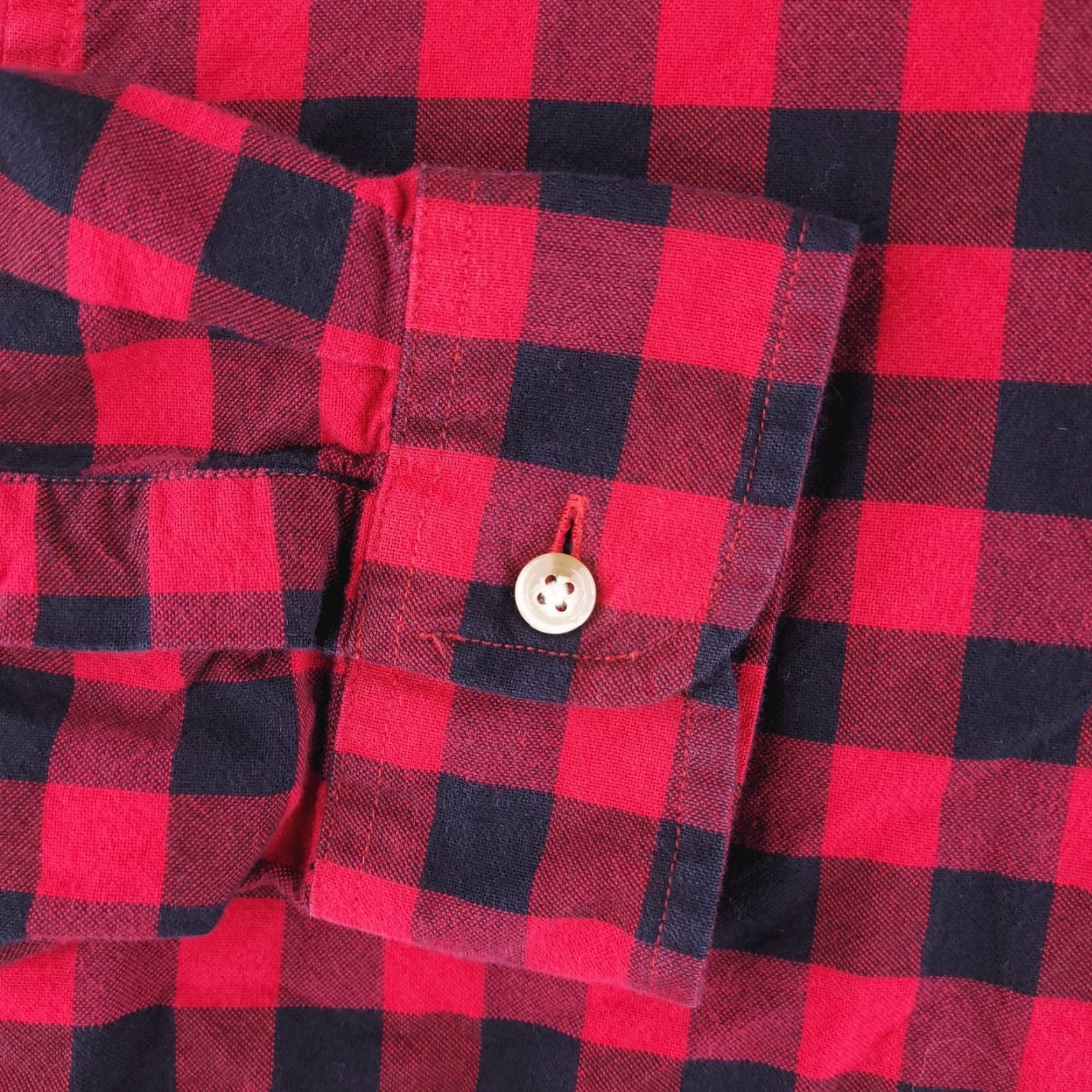 J.Crew J.CREW Shirt Mens Medium Red Check Oxford Flannel Long Sleeve Button-Up Size US M / EU 48-50 / 2 - 2 Thumbnail