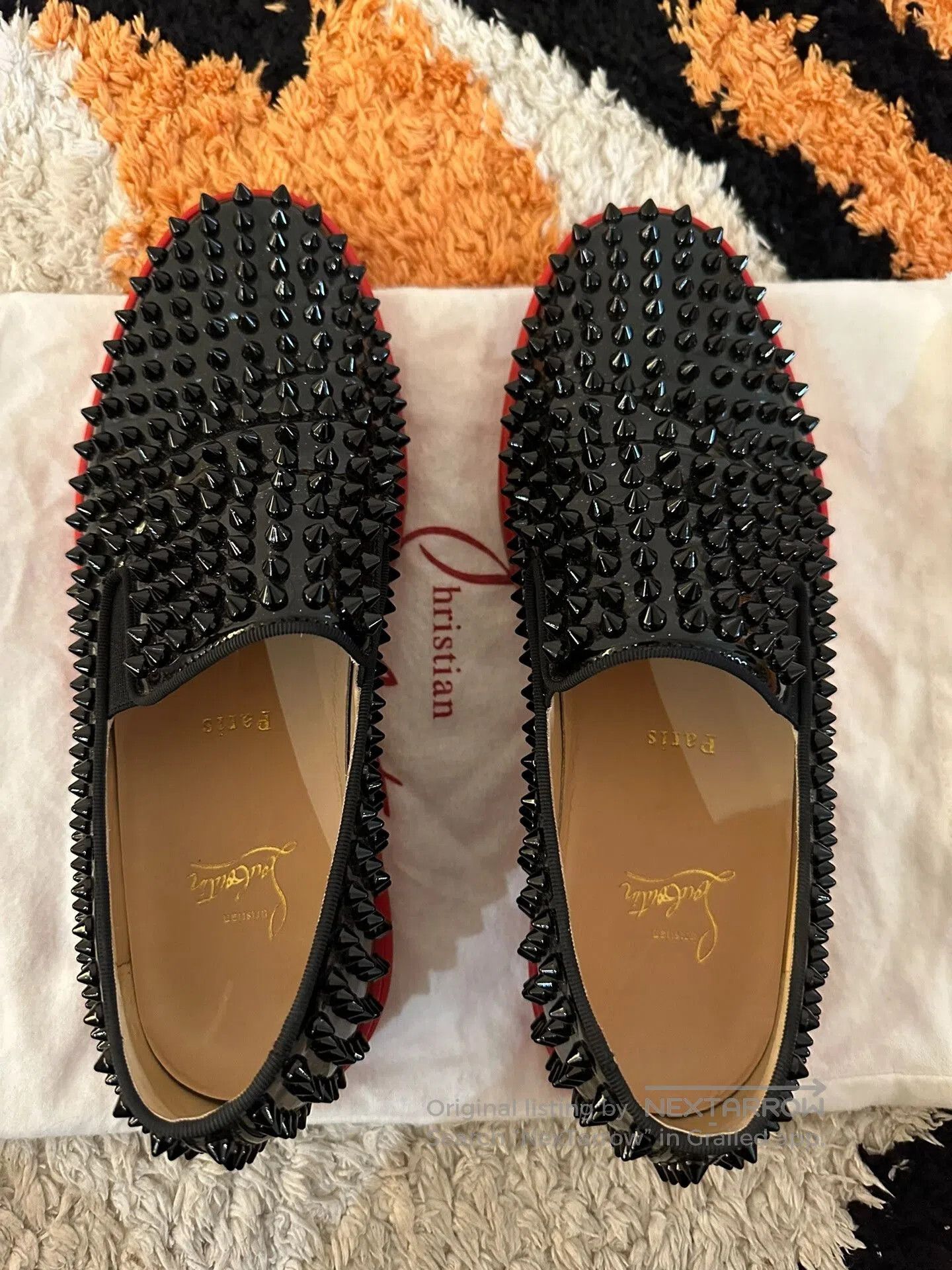 Christian Louboutin Christian Louboutin Limited Red Sole Black Rivet. Size US 7.5 / EU 40-41 - 3 Thumbnail