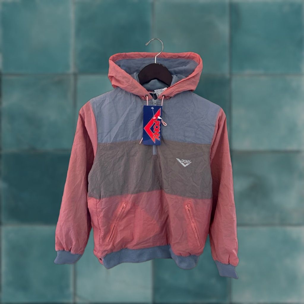 PONY VINTAGE PONY Windbreaker Jacket Womens S Pink 80s NWT Deadstock Windbreaker 80s Womens Size S / US 4 / IT 40 - 1 Thumbnail