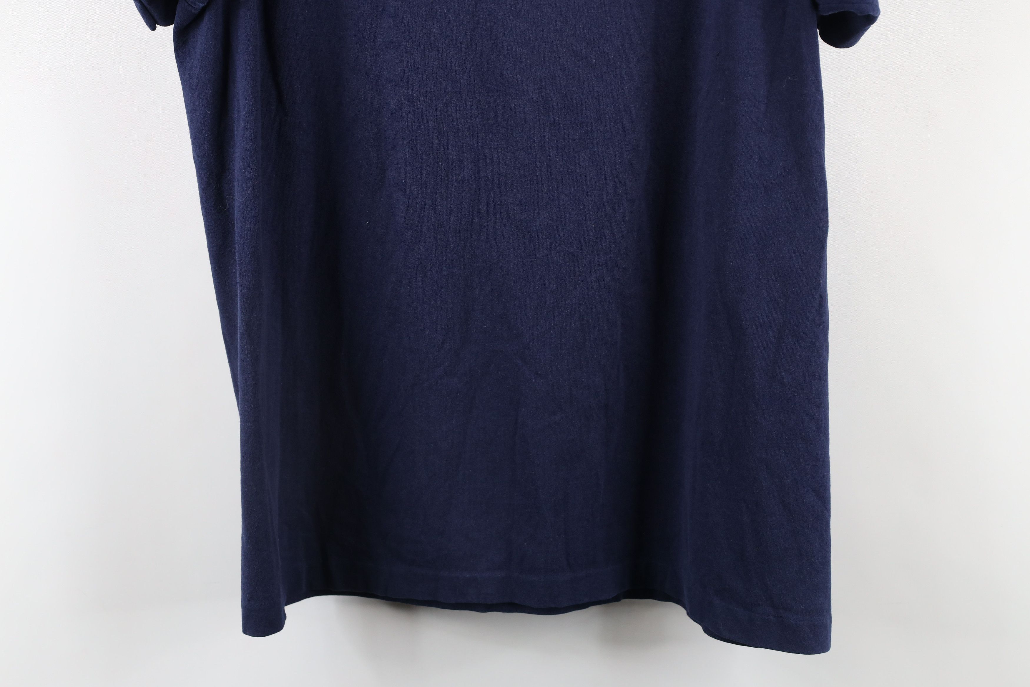 Adidas × Vintage Vintage 70s 80s Adidas Spell Out Striped T-Shirt Blue USA Size US L / EU 52-54 / 3 - 13 Thumbnail
