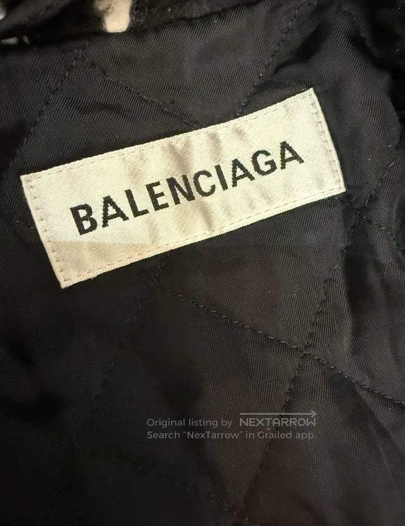 Balenciaga Balenciaga Black and white full print teddy jacket Size XXS / US 00 / IT 34 - 4 Thumbnail