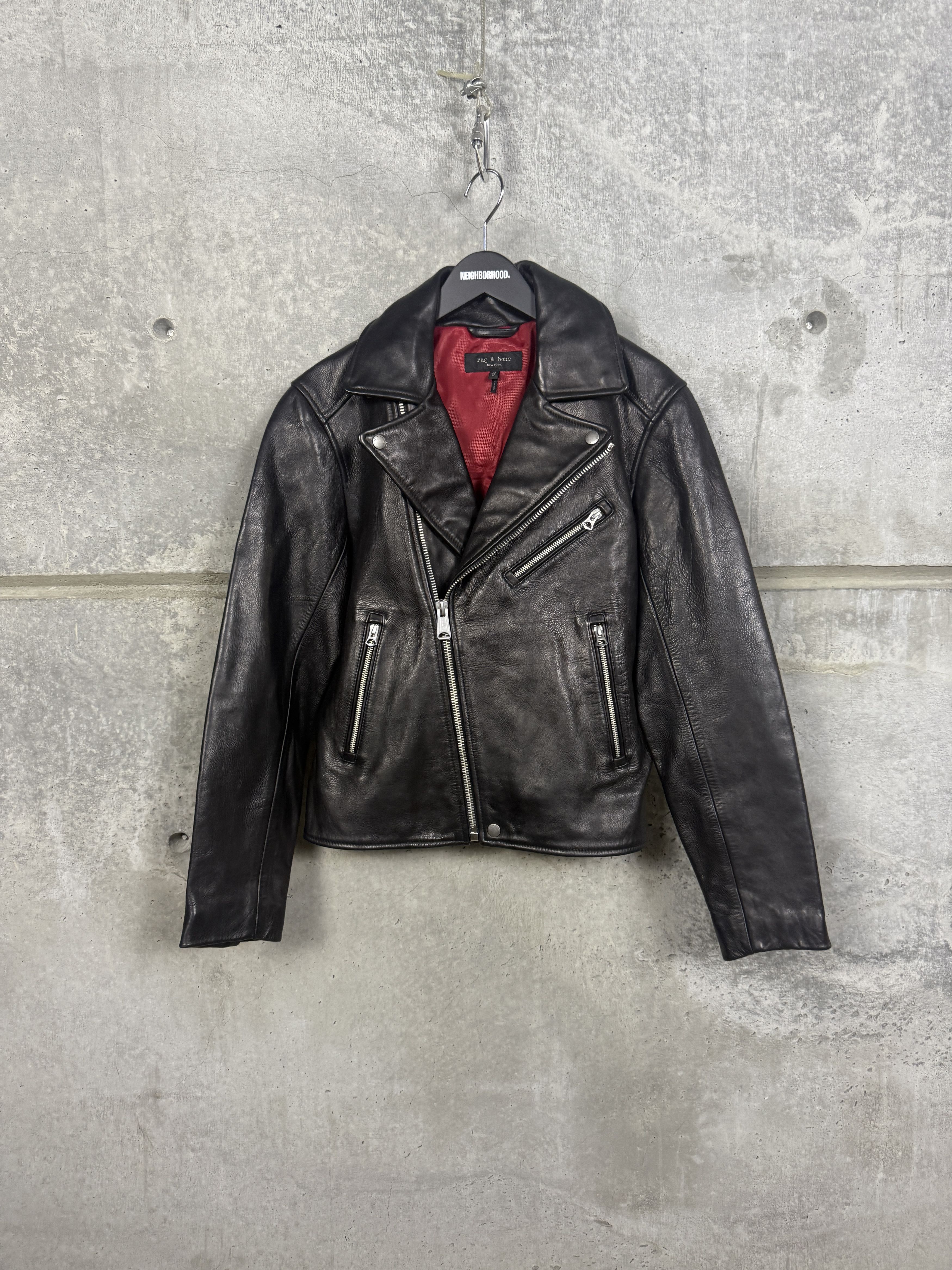 Rag & Bone $1395 Rag & Bone Buzz Leather Moto Jacket Size US XS / EU 42 / 0 - 6 Thumbnail