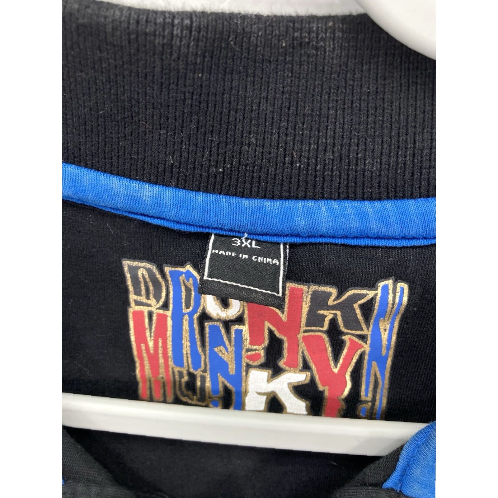 Vintage VINTAGE Drunk Munky Polo Shirt Men 3XL Black Graffiti Graphic Print Short Sleeve Polo VTG Mens 3XL Black Shirt Size US XXL / EU 58 / 5 - 5 Thumbnail
