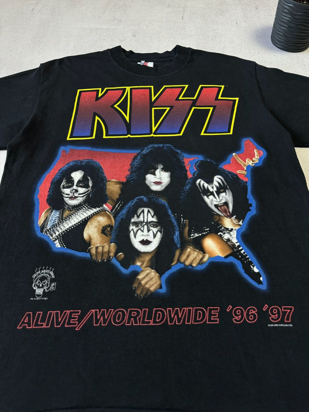 KISS VINTAGE KISS ALIVE TOUR 1996/1997 T SHIRT PROMO ROCK RULE Size US L / EU 52-54 / 3 - 3 Thumbnail