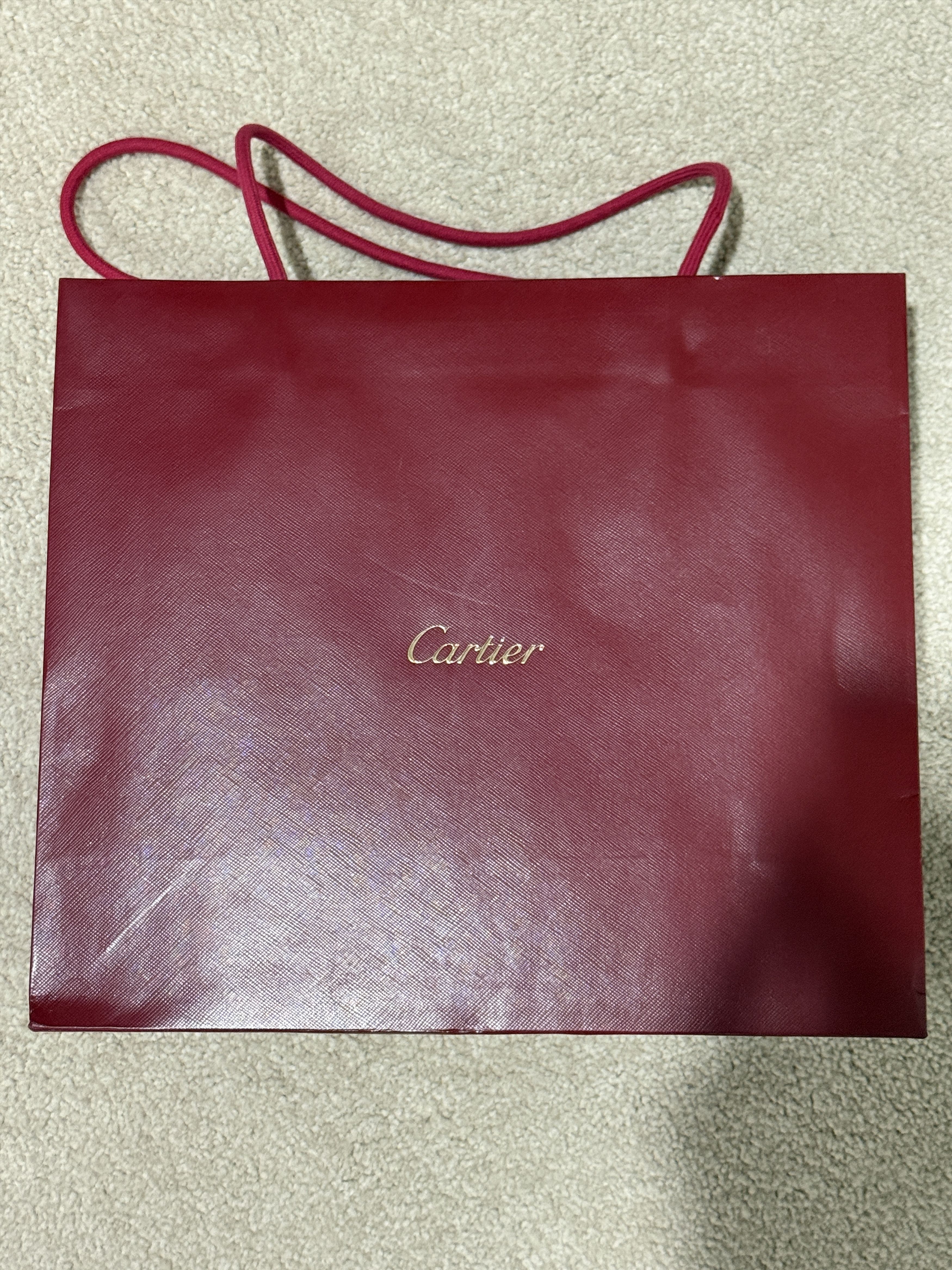 Cartier Authentic Cartier Medium Red Paper Shopping Gift Bag Size ONE SIZE - 1 Thumbnail