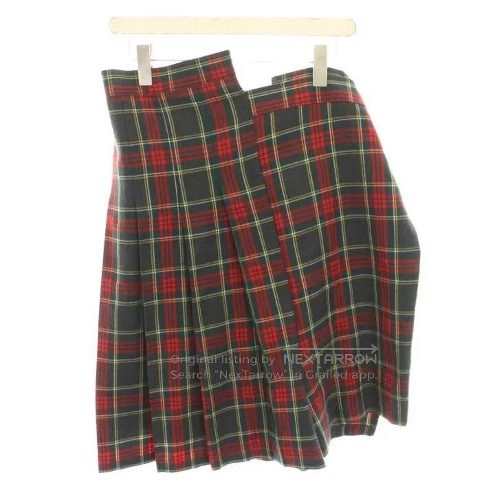 Comme des Garcons Comme Des Garcons size S Vintage Asymmetrical Plaid Pleate Size 22" - 2 Thumbnail
