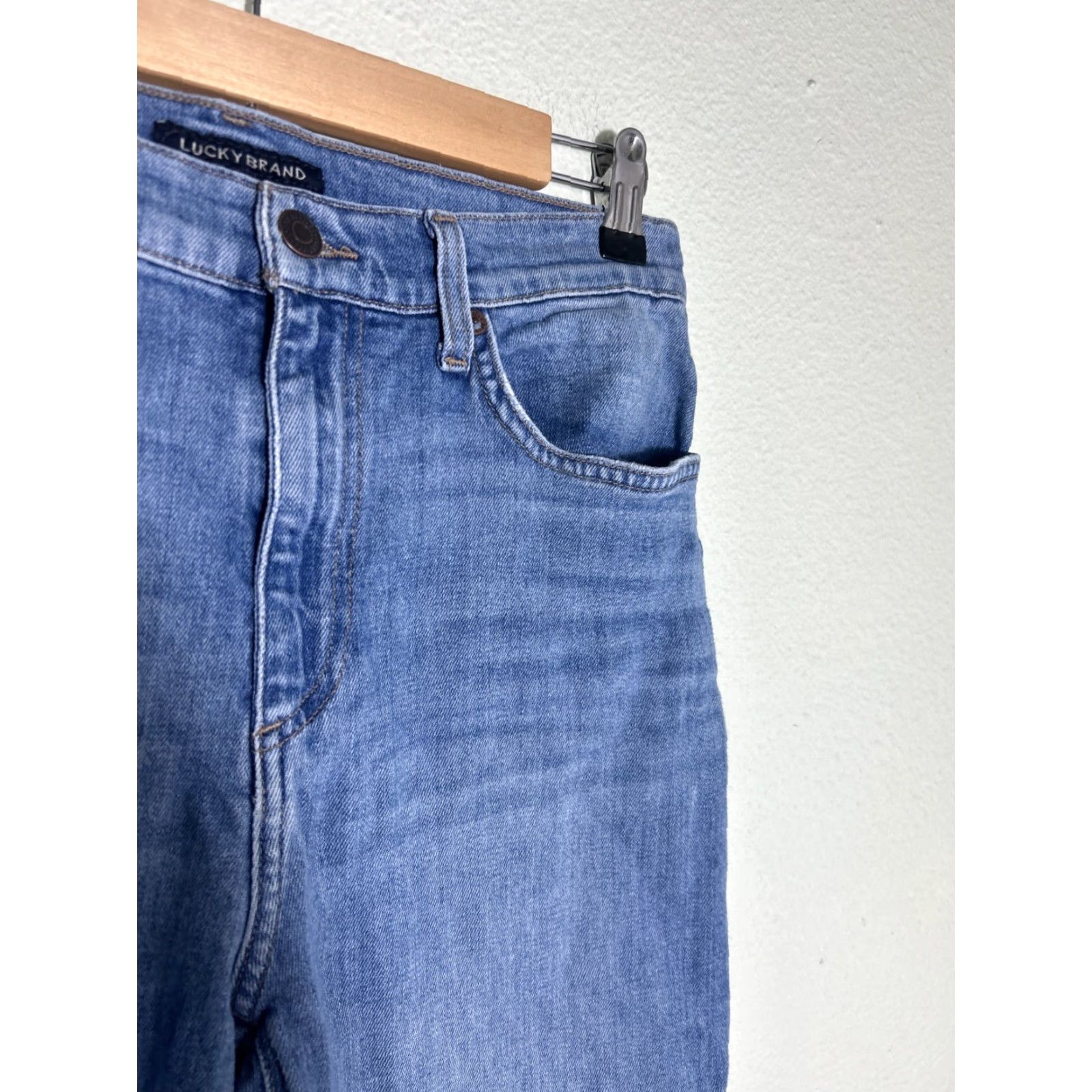 Lucky Brand Lucky Brand Bridgette Skinny Jeans - Light Wash Distressed High Rise 6R 27x29 Women Size ONE SIZE - 5 Thumbnail