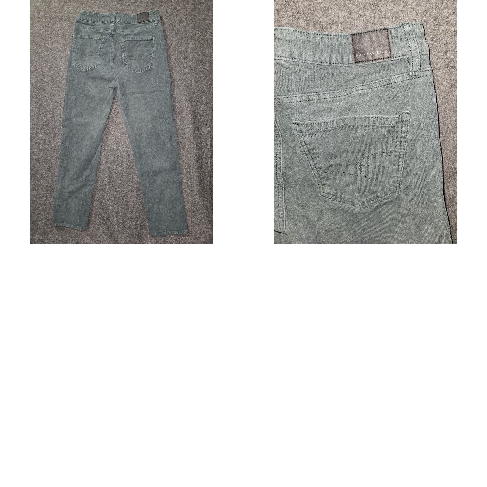Vintage VINTAGE American Eagle Mom Straight Jean Womens 6 Green Corduroy Stretch High Rise Pants Size 28" / US 6 / IT 42 - 8 Thumbnail