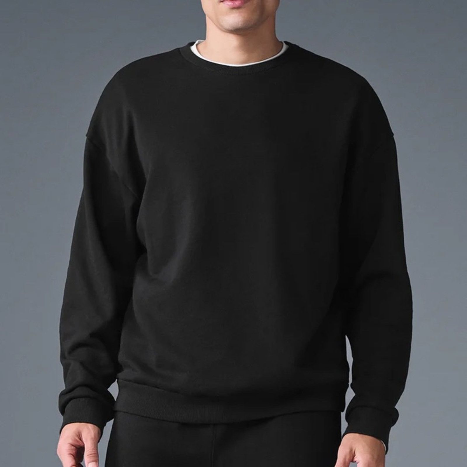 Alo Yoga ALO YOGA Black Logo Chill Crew Neck Pullover $128 Sweatshirt Size US S / EU 44-46 / 1 - 3 Thumbnail