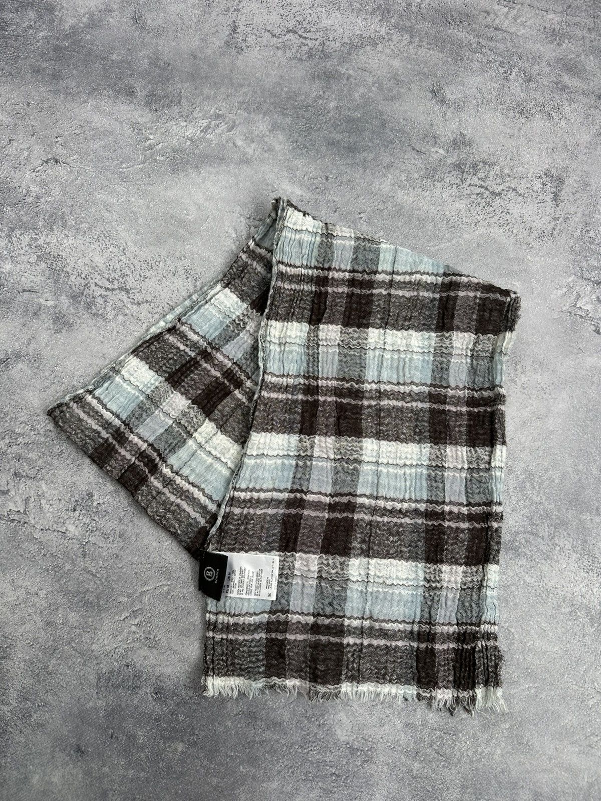Bogner Bogner Checkered Scarf Muffler Neckwear Luxury Made in Italy Size ONE SIZE - 8 Thumbnail