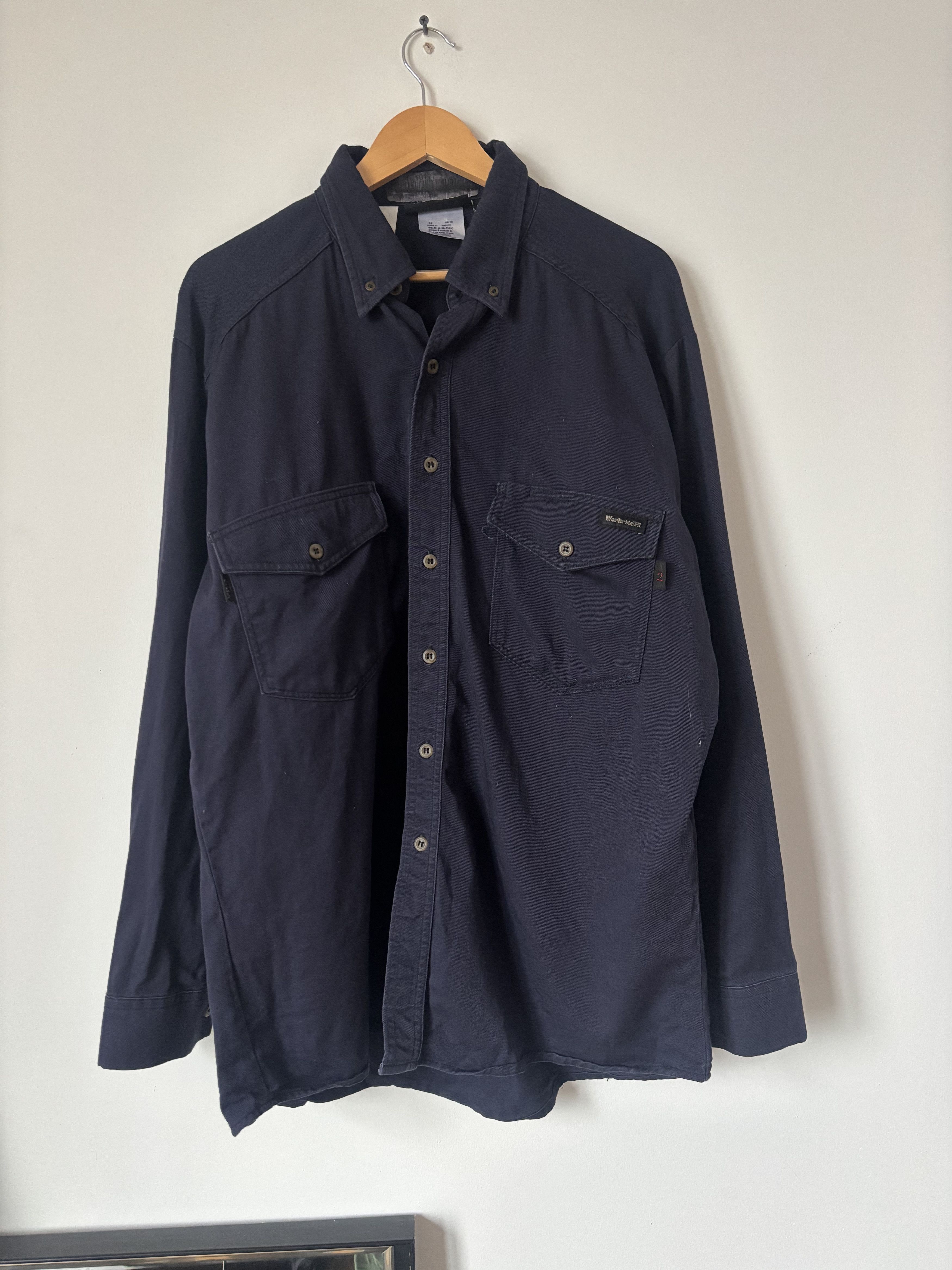Other Workrite FR Navy Work Shirt (46R / L) Size US L / EU 52-54 / 3 - 1 Thumbnail
