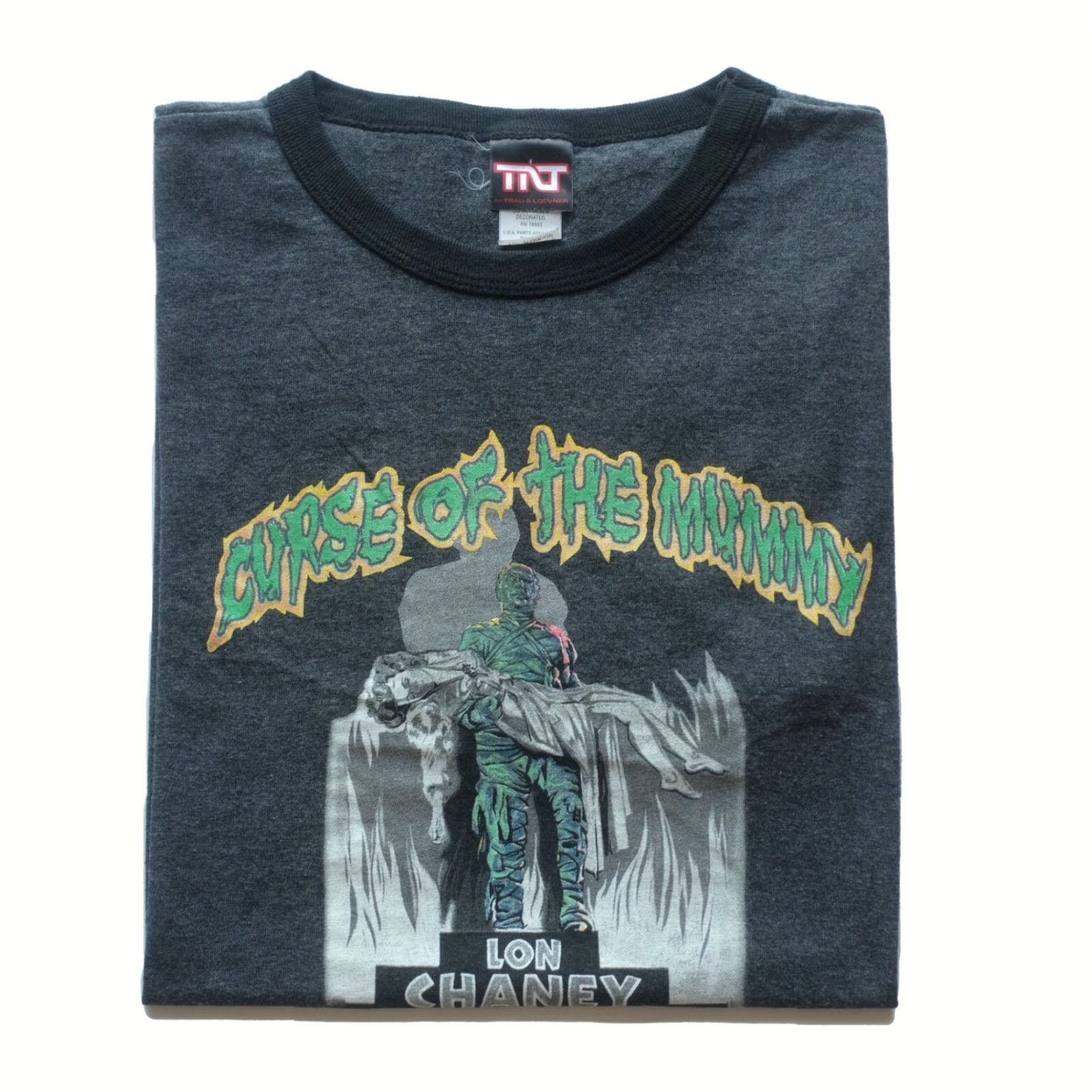 Vintage VINTAGE CURSE OF THE MUMMY LON CHANEY MUMMYS TOMB HORROR FILM GRAY T-SHIRT MEN SZ L Size US L / EU 52-54 / 3 - 2 Thumbnail