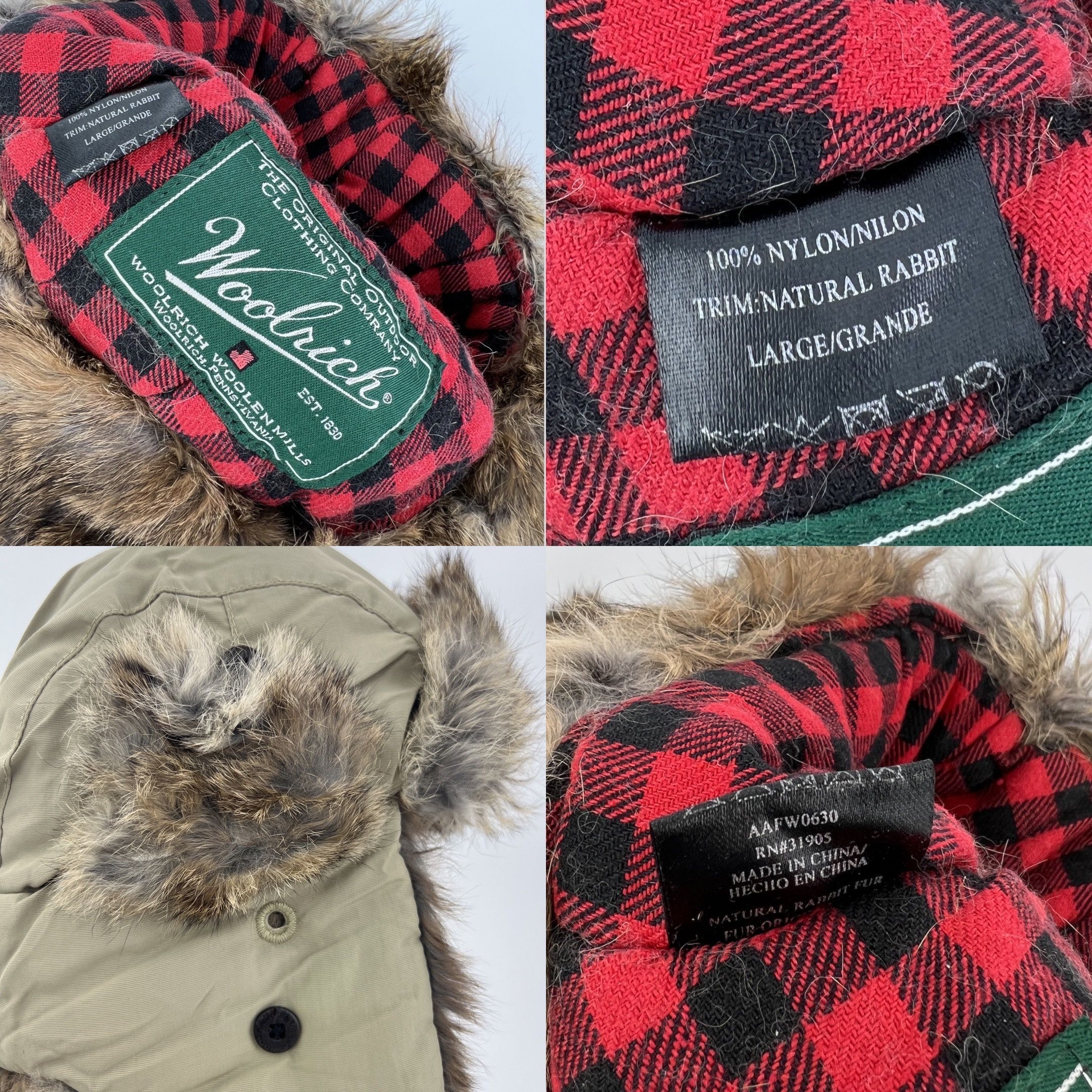Woolrich Woolen Mills Vintage Woolrich Ushanka Floppy Ears Hat Real Rabbit Fur Size ONE SIZE - 10 Thumbnail