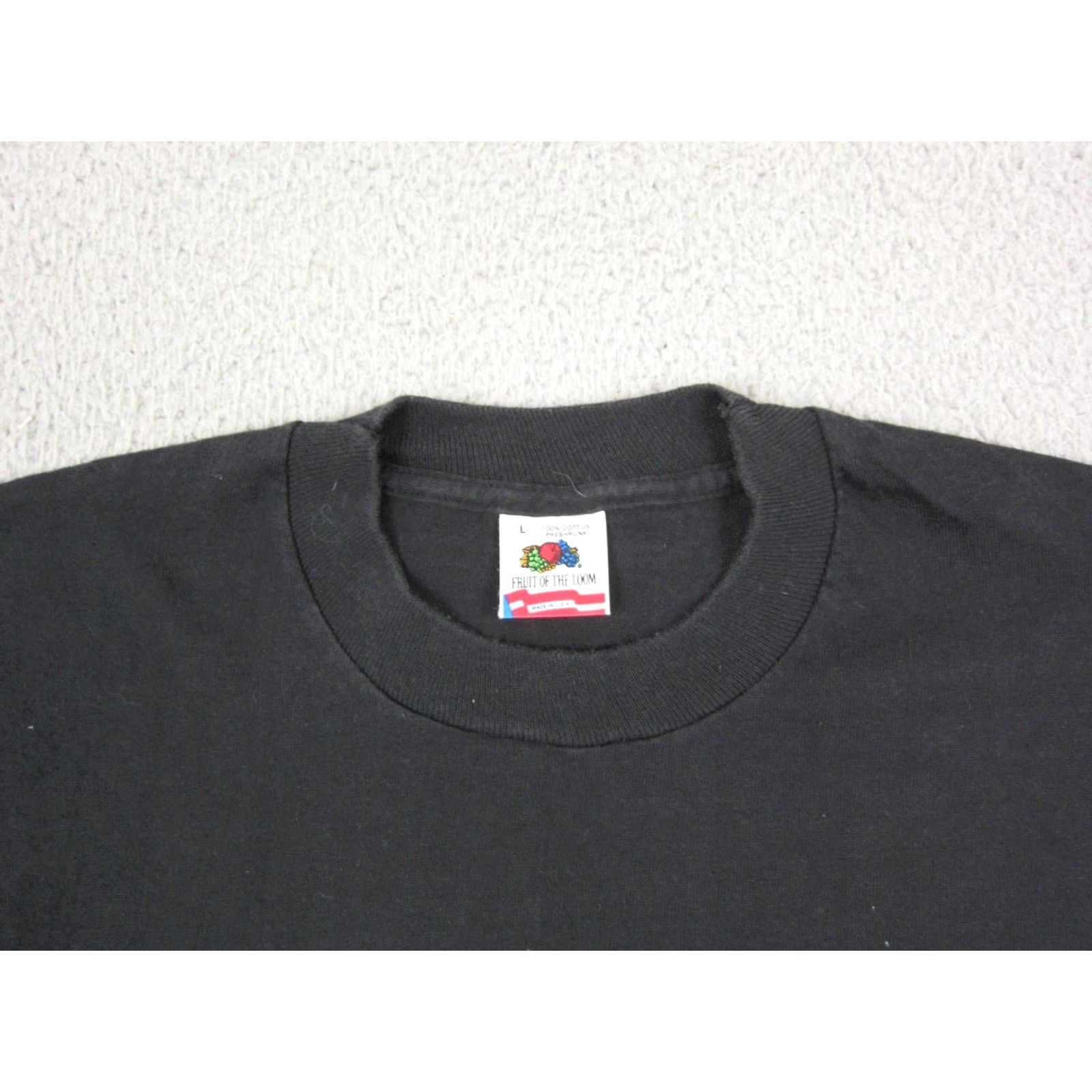 Fruit Of The Loom Vintage Armstrongs Shirt Mens L Black Cotton Logo 90s American T-Shirt Fun 90s Mens Size US L / EU 52-54 / 3 - 3 Thumbnail