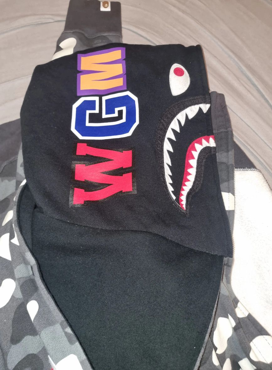 Bape BAPE City Camo Shark Wide Full Zip Double Hoodie Size US M / EU 48-50 / 2 - 5 Thumbnail