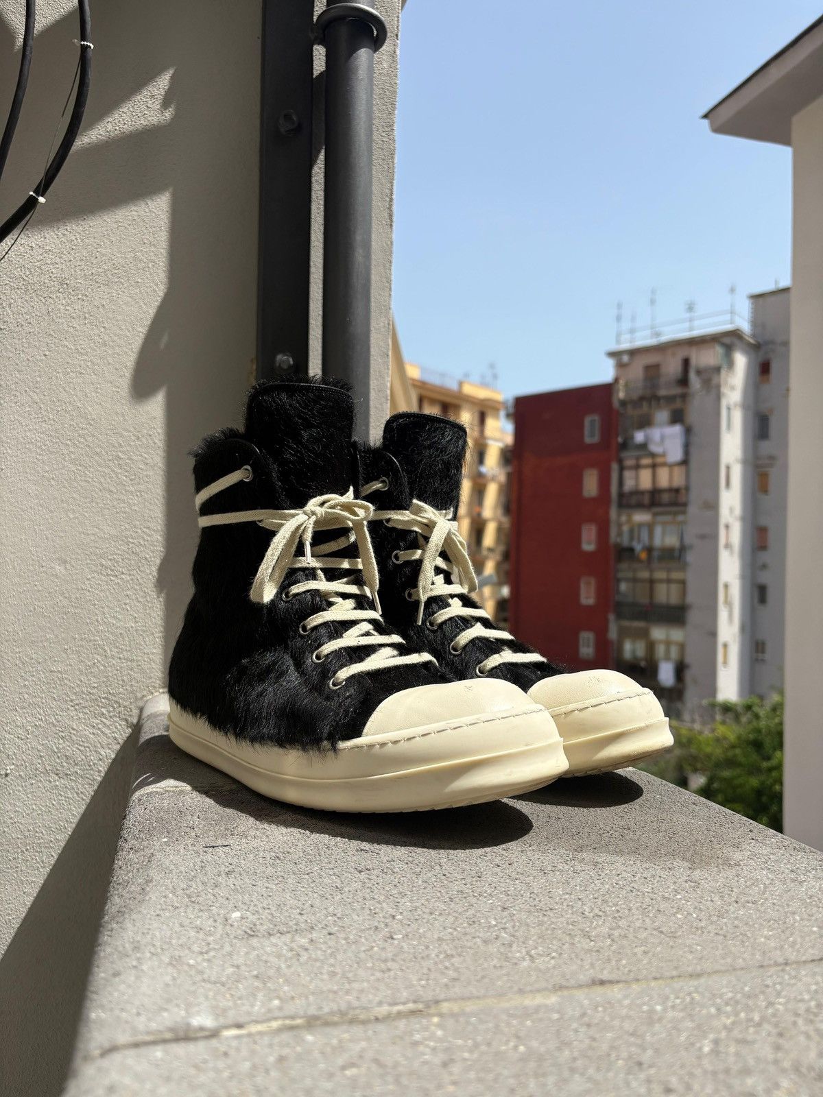 Rick Owens ラモーンズ　44 QC] Rick Owens Ramones Waxed Canvas 44 EUR - 438¥ - DRK
