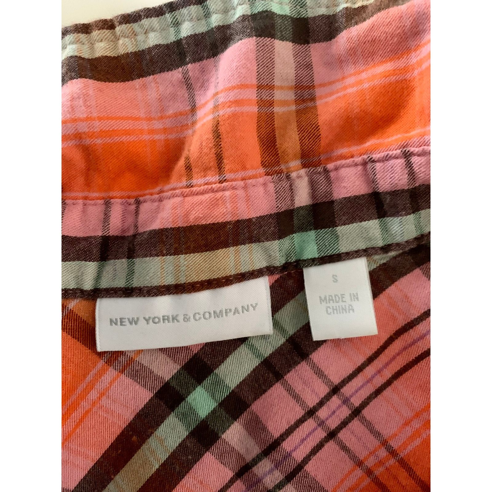 Other Woman's New York & Company Long Sleeve Plaid Blouse Size US S / EU 44-46 / 1 - 2 Thumbnail