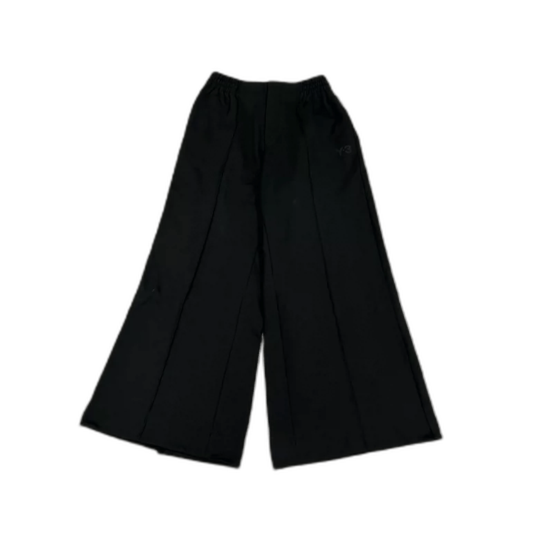 Y-3 Y-3 Black Wide-Leg Pants Size M Size US 32 / EU 48 - 1 Thumbnail