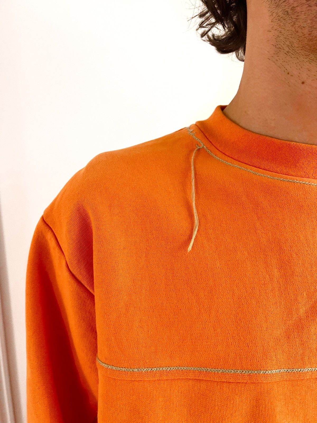 Jacquemus Orange Le Raphia ‘Le Sweat-shirt Fio’ Sweatshirt Size US L / EU 52-54 / 3 - 7 Thumbnail