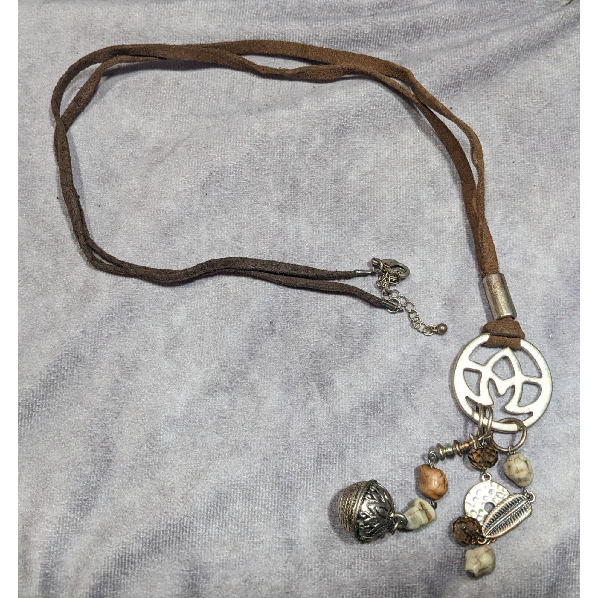 Other Bohemian Suede Mixed Media Charm Pendant Necklace Size ONE SIZE - 7 Thumbnail