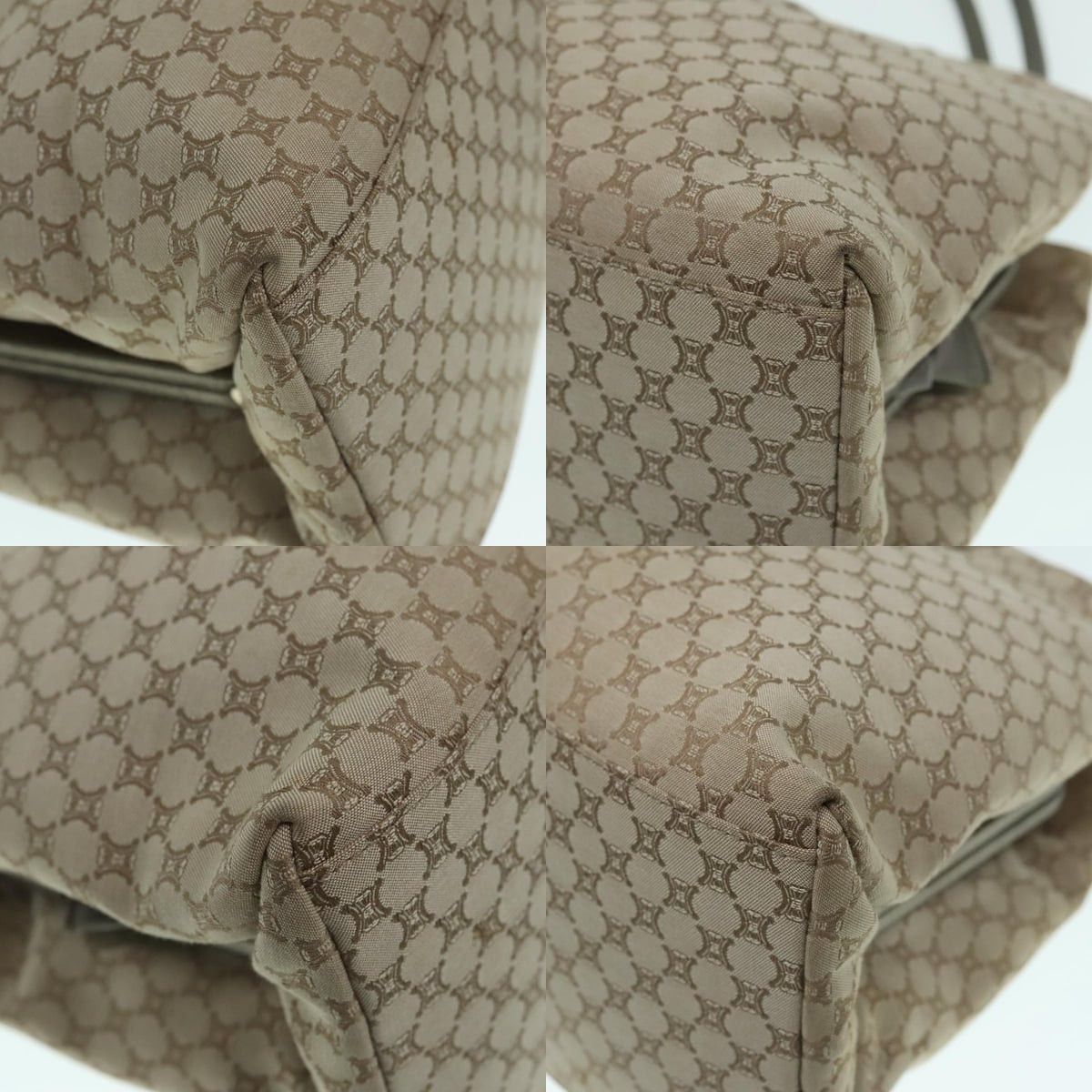 Celine CELINE Macadam Canvas Shoulder Bag Beige Gold Size ONE SIZE - 10 Thumbnail