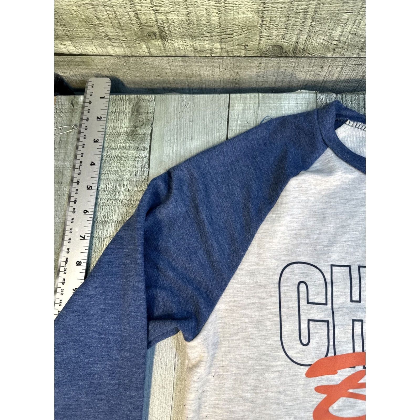 NFL VINTAGE Chicago Bears Womens Large Ringer 3/4 Sleeve Pajama Top Gray Logo Football Size L / US 10 / IT 46 - 5 Thumbnail