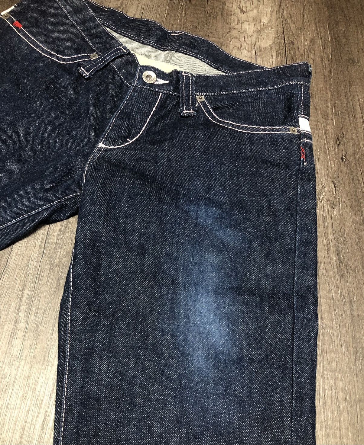 Designer × Japanese Brand × Vintage Vintage Chopper Tooth Denim Jeans Rare Design Unisex Size US 30 / EU 46 - 10 Thumbnail