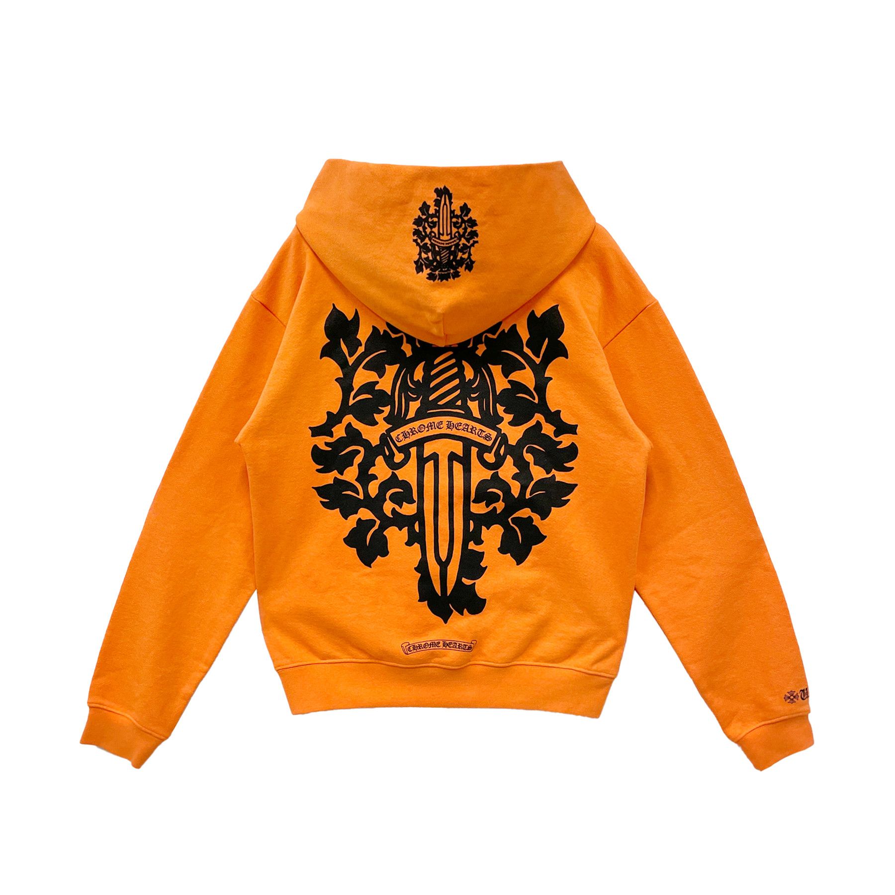 Chrome Hearts Chrome Hearts Vine Dagger Logo Orange Pullover Hoodie Size S / US 4 / IT 40 - 1 Thumbnail