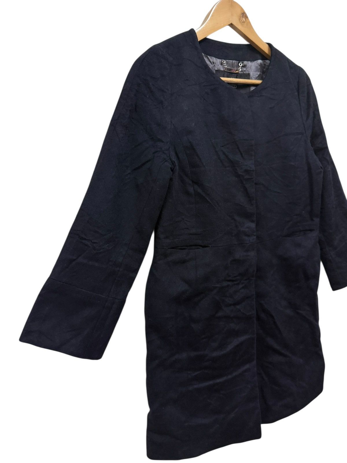 Yohji Yamamoto Ined Japan Yohji Yamamoto Collarless Coat Jacket Size S / US 4 / IT 40 - 4 Thumbnail