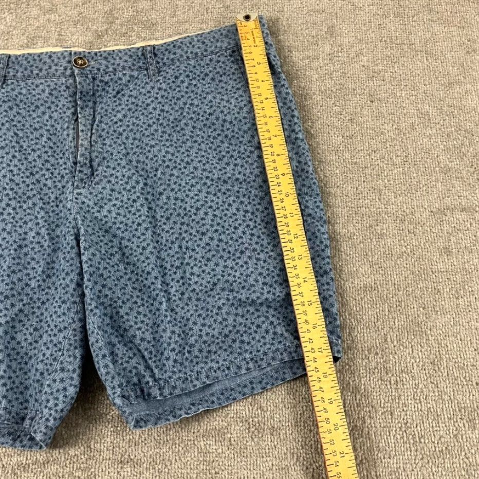 johnnie-O JOHNNIE-O Shorts Mens Size 35 x 7.5" Blue Palm Tree Chino Golf Preppy Casual Size US 35 - 4 Thumbnail