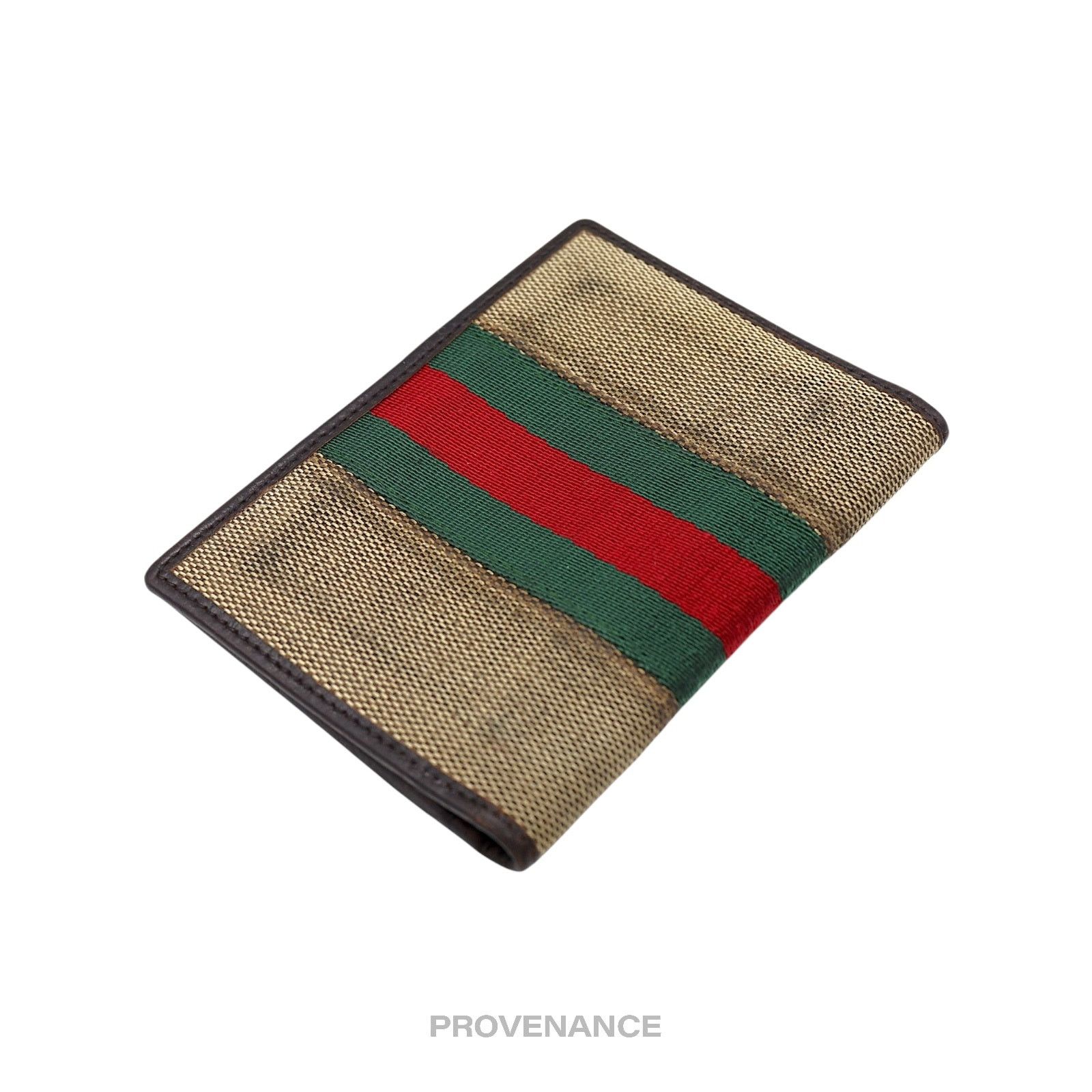 Gucci 🔴 Gucci Pocket Organizer Wallet - Raffia with Web Size ONE SIZE - 4 Thumbnail