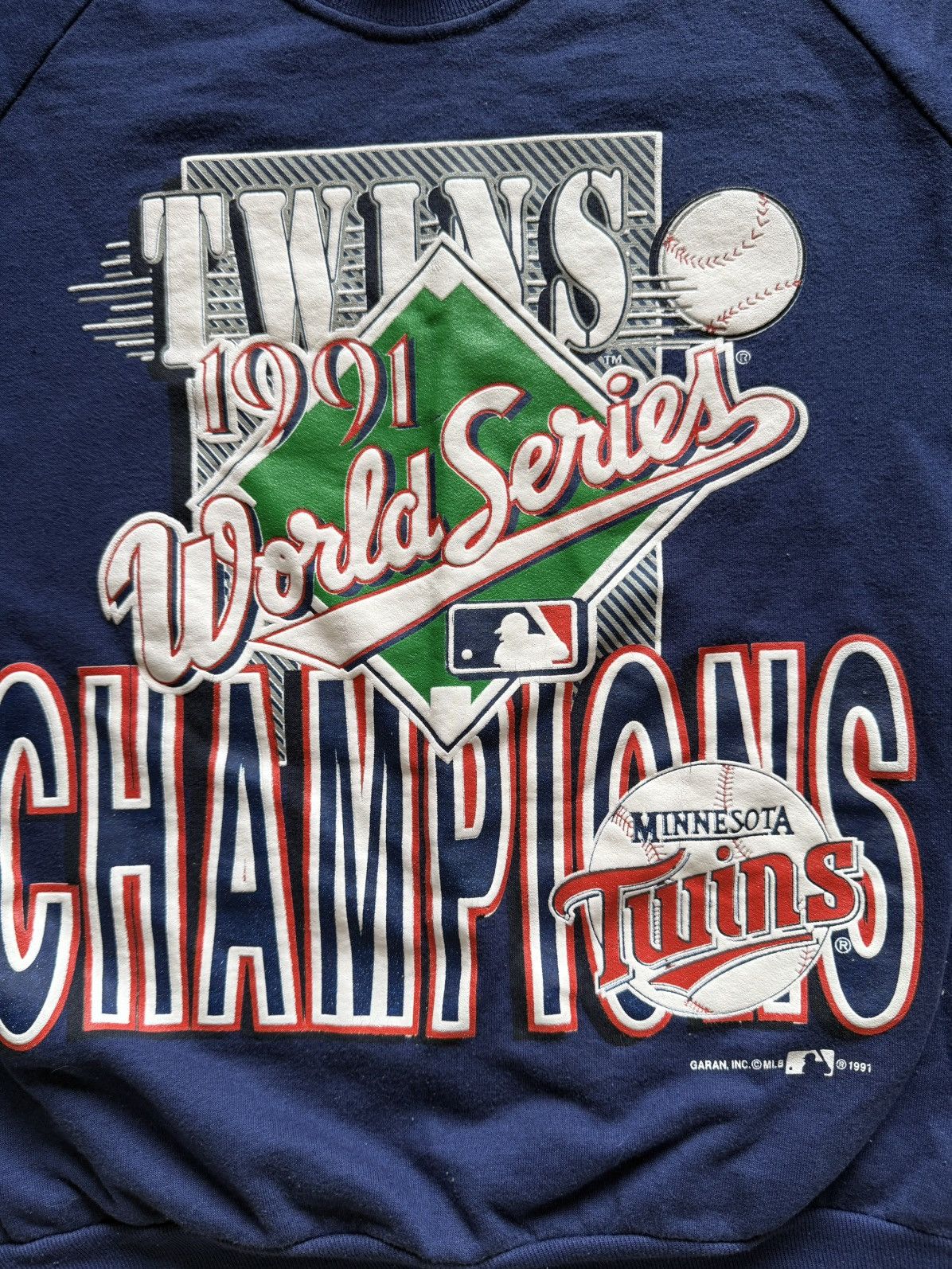 MLB Vintage Minnesota Twins World Series Sweatshirt Size US M / EU 48-50 / 2 - 2 Thumbnail