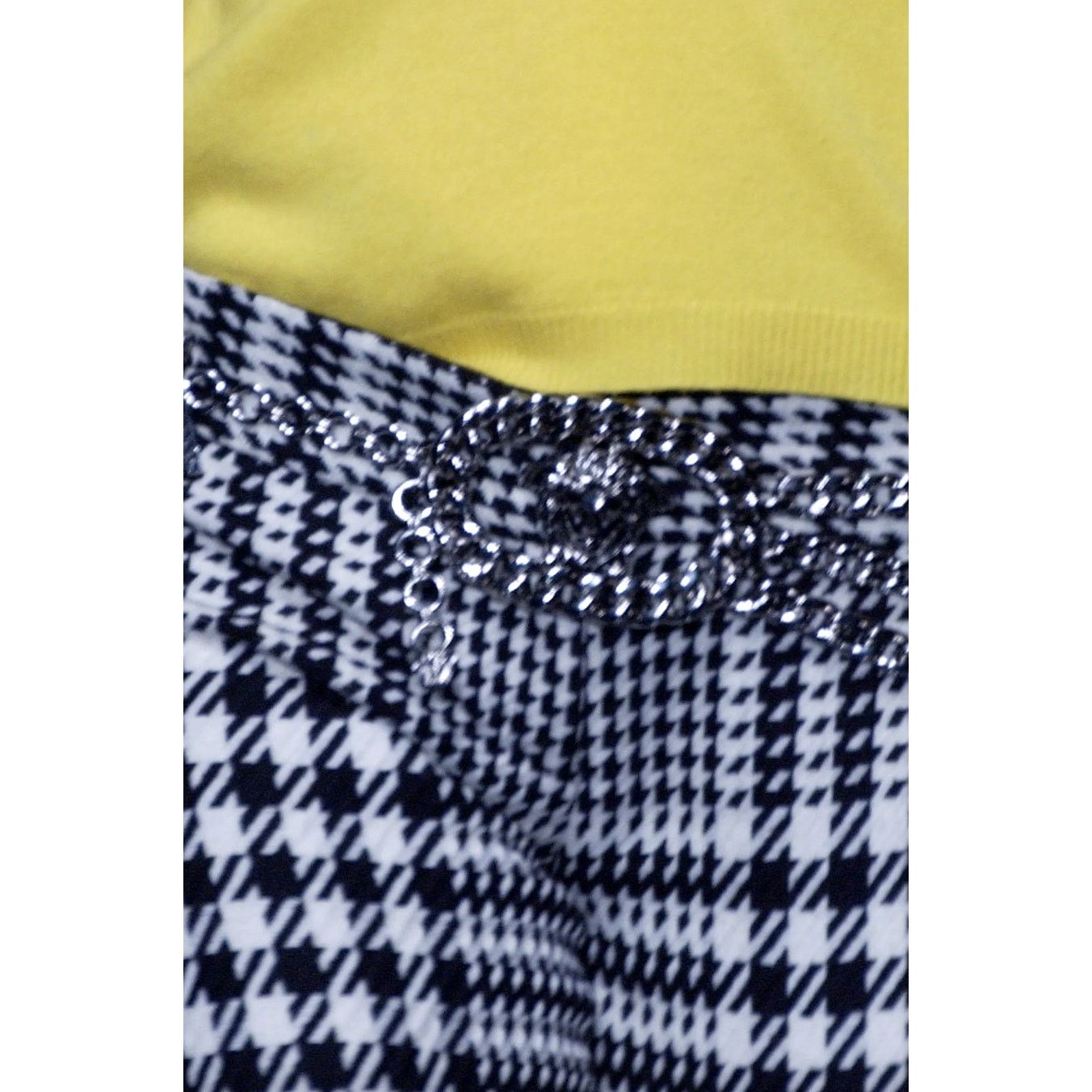 Versace Versace | Vintage Y2K Yellow Houndstooth Mini Skirt 2004 Size 25" / US 0 / IT 36 - 11 Thumbnail