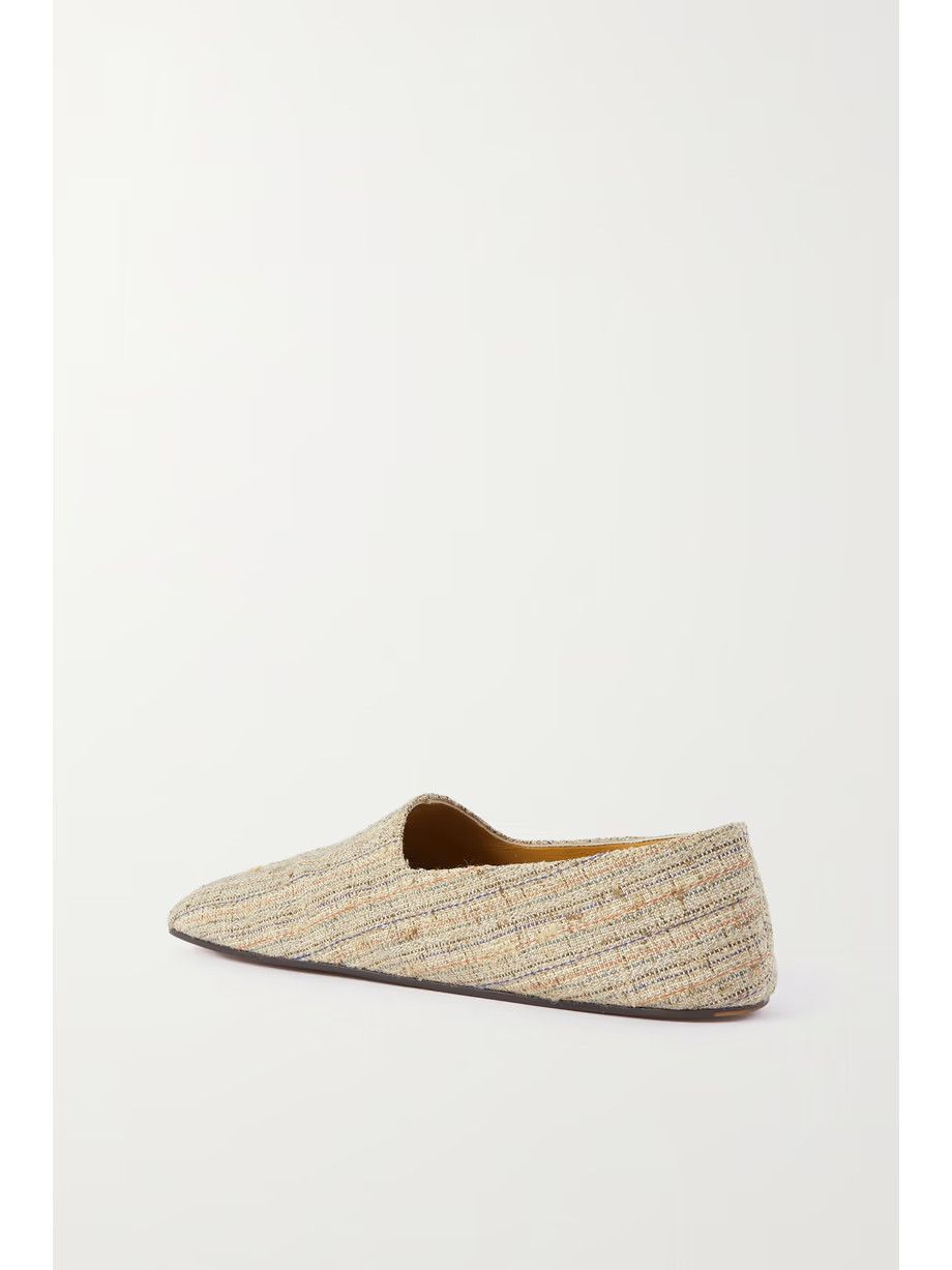 Loro Piana o1srvl11e0225 Andria Canvas Slippers in Beige Size US 8 / IT 38 - 3 Thumbnail