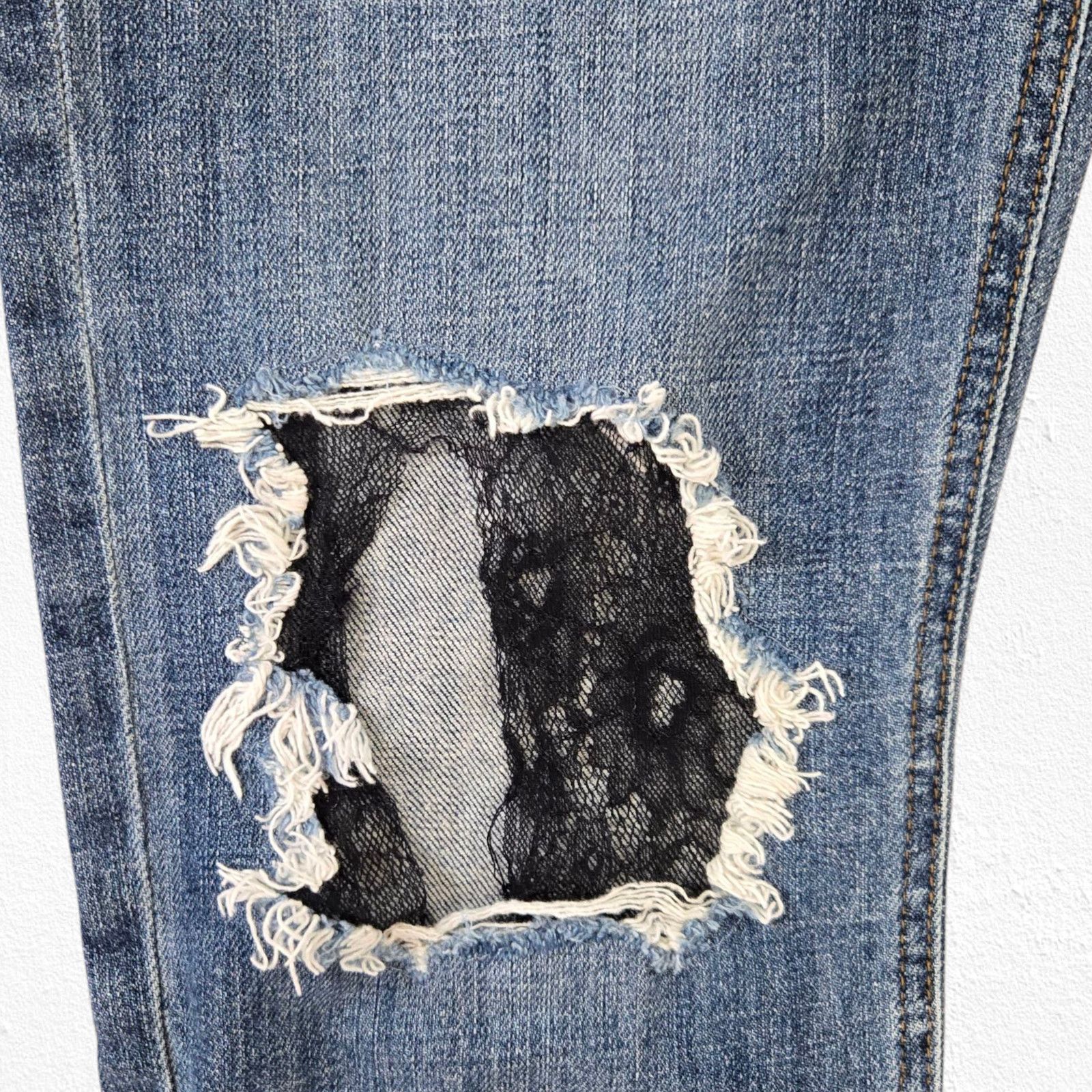 Other Distressed Boyfriend Ankle Straight Jeans Size 27 Size 27" / US 4 / IT 40 - 4 Thumbnail