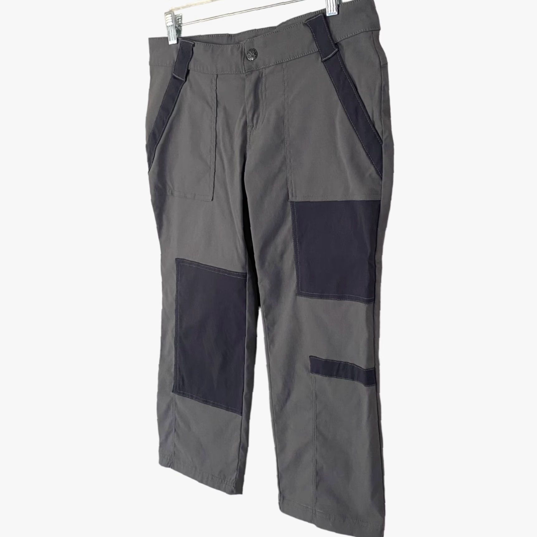 Prana Prana Cropped Pants Women's 4 Gray Stretch Rip-Stop Hiking Outdoors Capri Pants Cropped Women Gray 4-Pockets Stretch Hiking Rip-Stop Prana Women Size 27" / US 4 / IT 40 - 2 Thumbnail