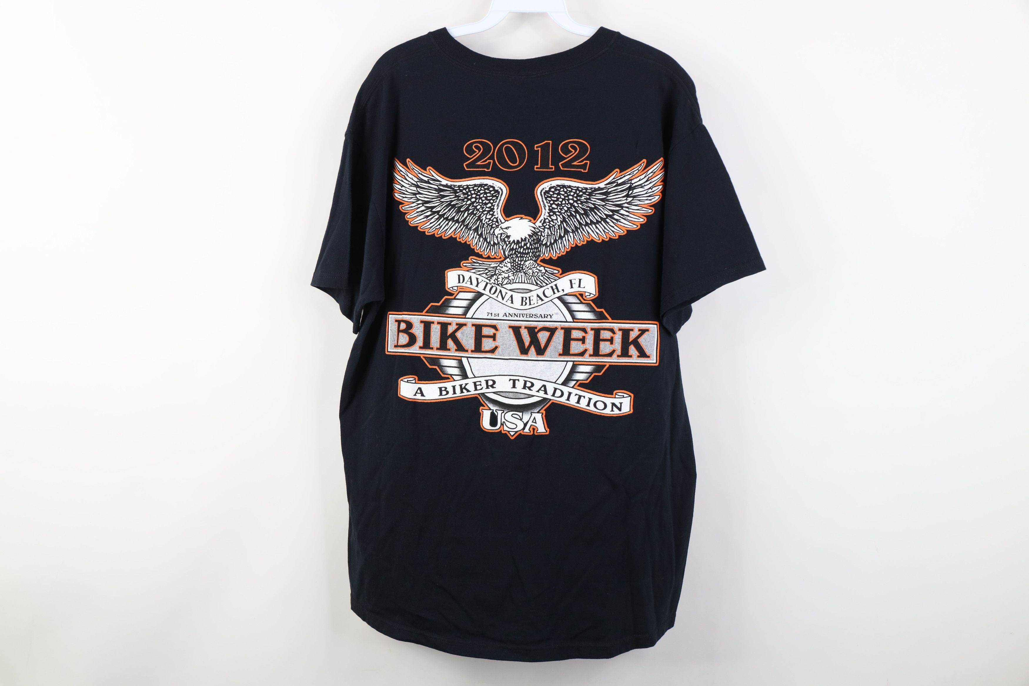 Vintage Vintage Y2K 2012 Daytona Bike Week Eagle Fire Flames T-Shirt Size US L / EU 52-54 / 3 - 10 Thumbnail