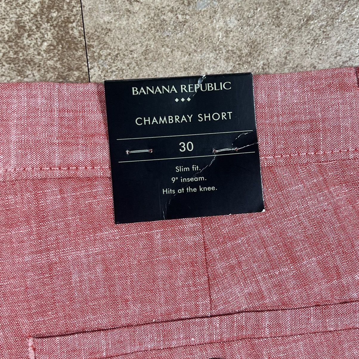 Banana Republic × Gap × J.Crew Brand New Banana Republic Salmon Chambray Chino Shorts sz 30 Size US 30 / EU 46 - 5 Thumbnail