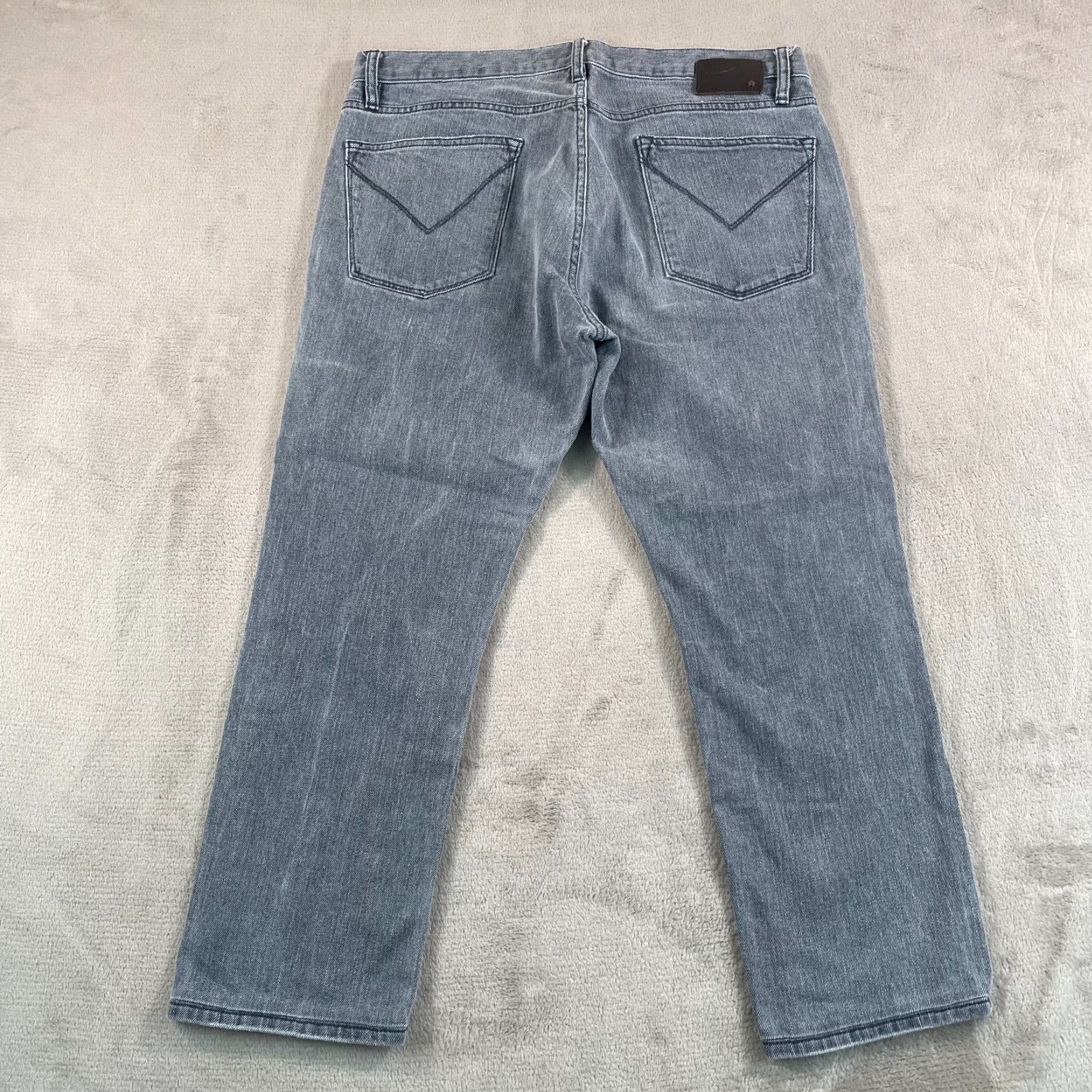 John Varvatos John Varvatos USA Bowery Slim Straight Men 36x26.5 Grey Zip Fly Denim Jeans Size US 36 / EU 52 - 5 Thumbnail