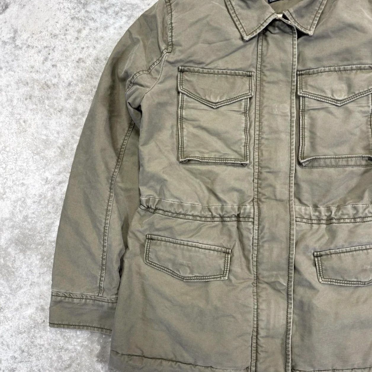 Abercrombie & Fitch Abercrombie & Fitch Jacket Womens Medium Green Field Coat Sherpa Lined Pockets Military Jacket Size M / US 6-8 / IT 42-44 - 2 Thumbnail