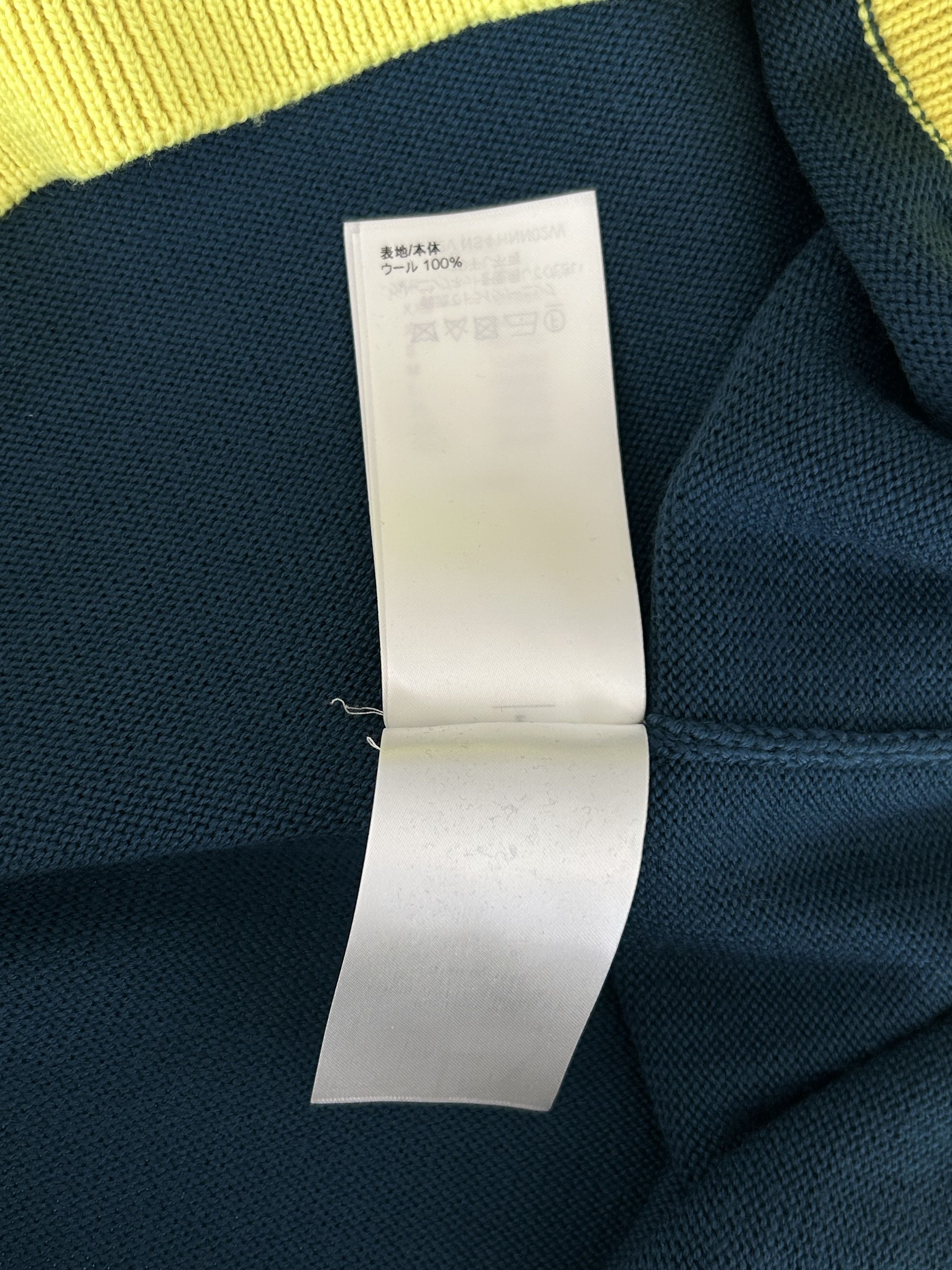Louis Vuitton Louis Vuitton Blue & Yellow Logo Wool Sweater Size US XL / EU 56 / 4 - 7 Thumbnail