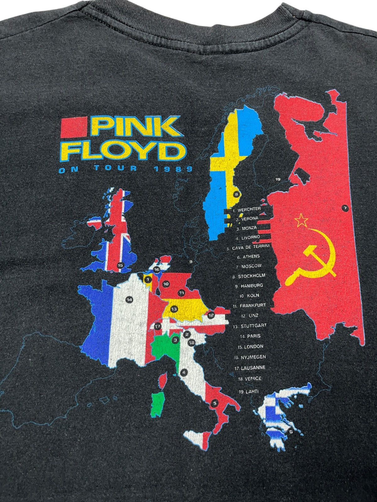Pink Floyd Vintage 1989 Pink Floyd Delicate Sound World Tour T-shirt Size US L / EU 52-54 / 3 - 11 Thumbnail
