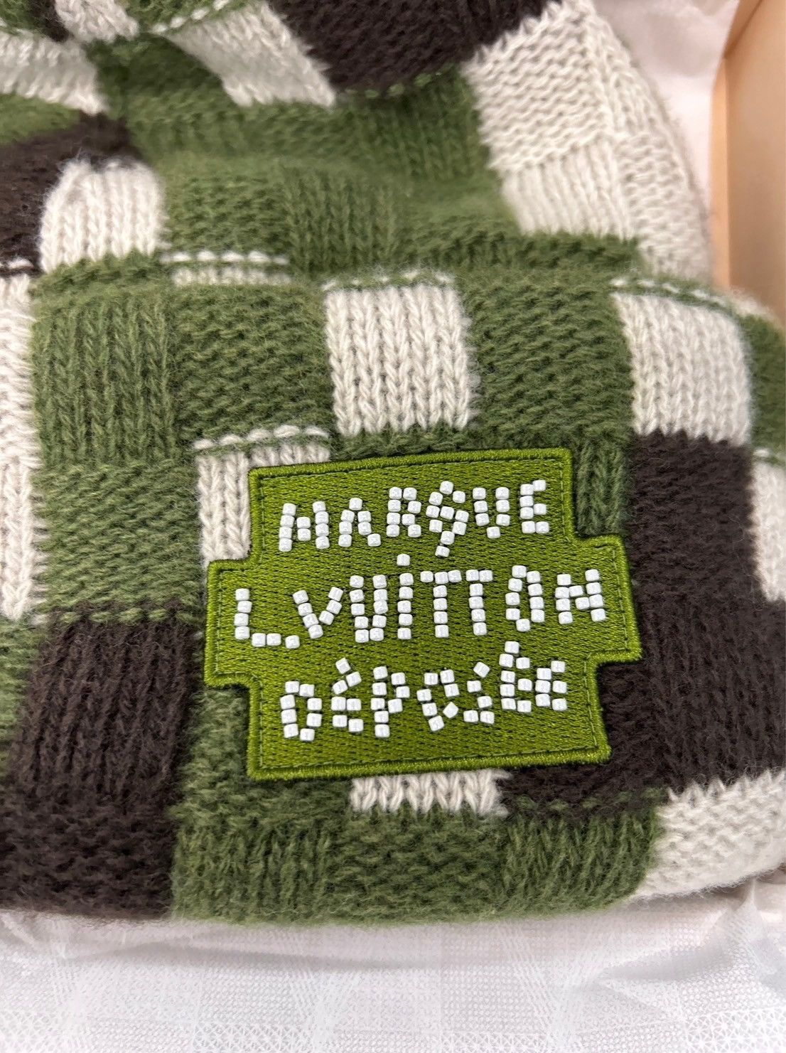 Louis Vuitton × Pharrell Louis Vuitton Pharrell Williams Damoflage Camo Beanie Size ONE SIZE - 2 Thumbnail