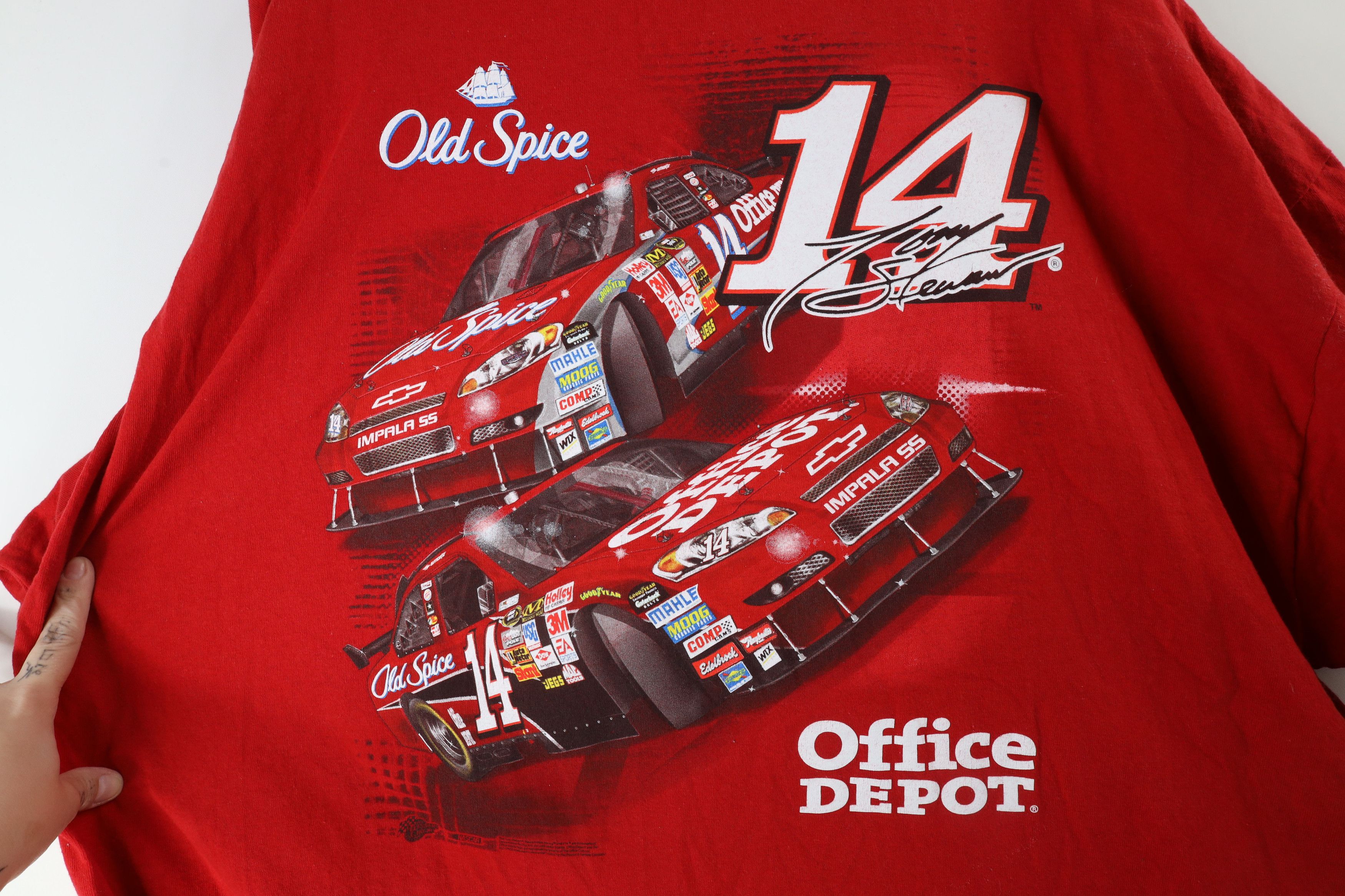 Vintage Vintage Y2K NASCAR Old Spice Tony Stewart Racing T-Shirt Size US XXL / EU 58 / 5 - 9 Thumbnail