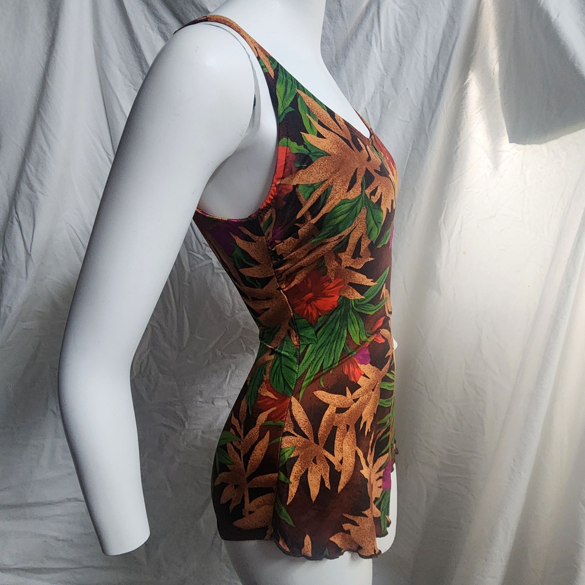 Jantzen Vintage Jantzen Swimsuit One Piece Tropical Skirt Retro Pinu Size XS / US 0-2 / IT 36-38 - 5 Thumbnail