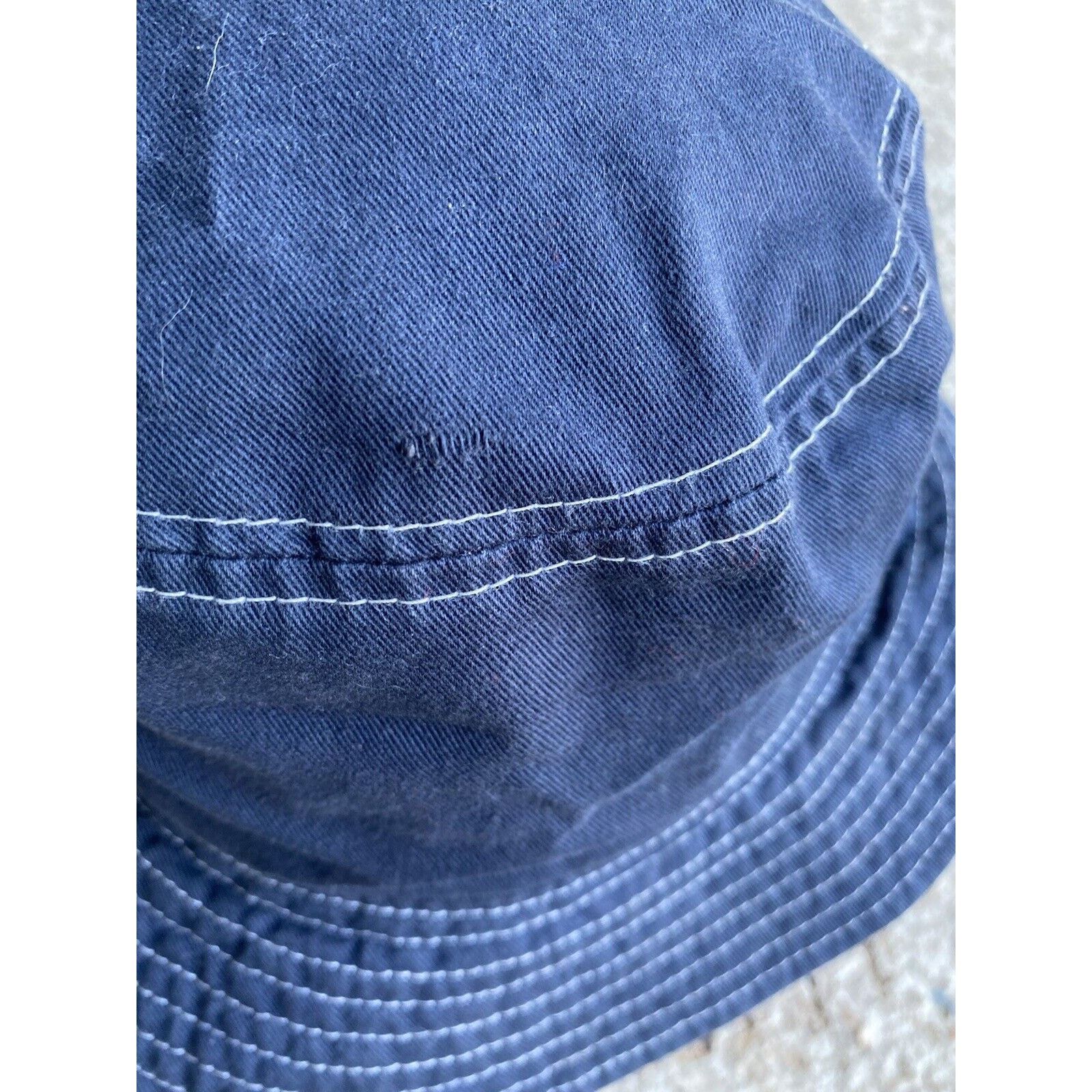 Vintage Stussy Bucket Hat Blue Navy Size L/XL Logo Y2K Used