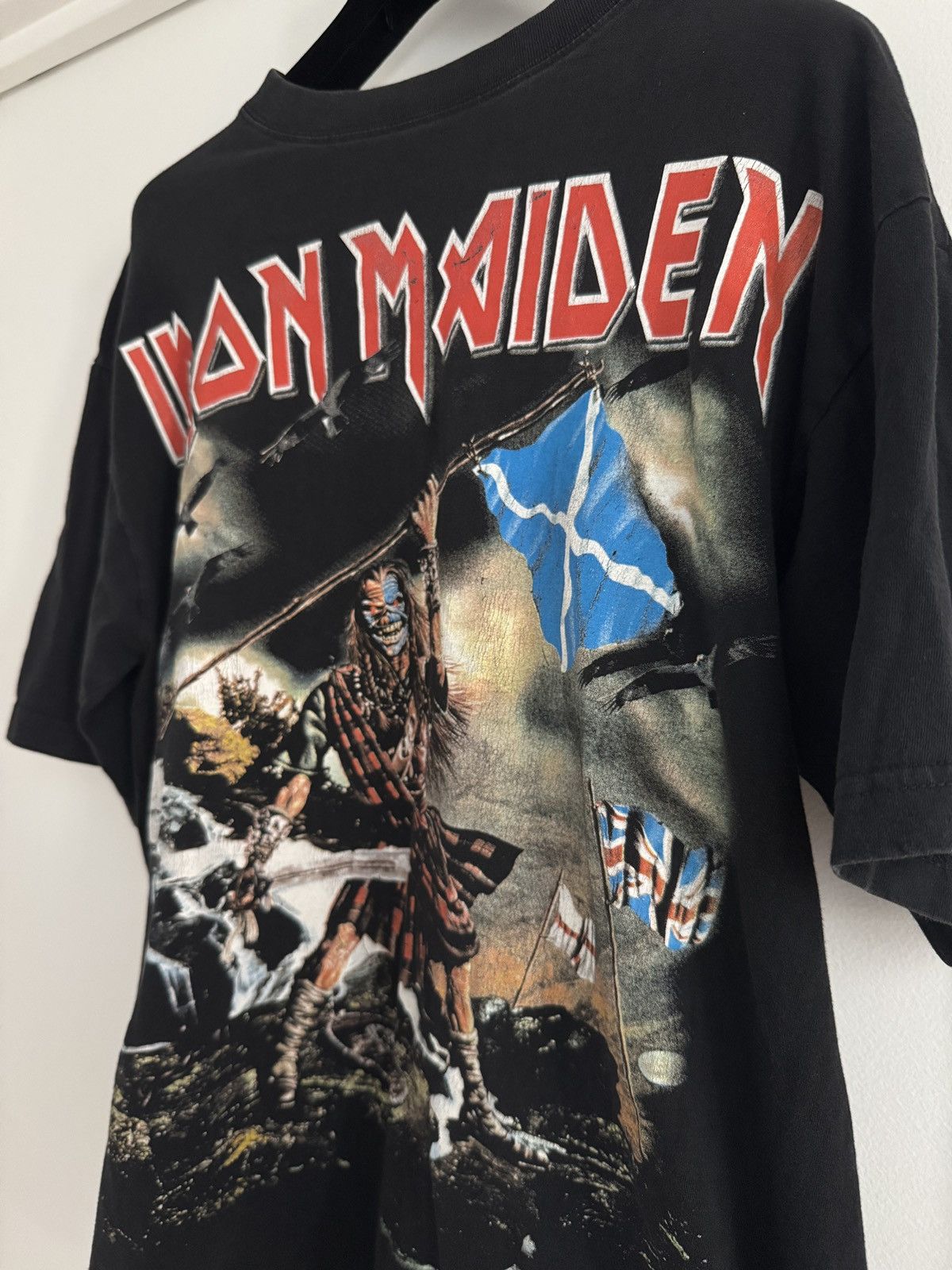 Iron Maiden *RARE* 90s VINTAGE 1998 IRON MAIDEN METAL THE CLANSMAN TEE Size US XL / EU 56 / 4 - 2 Thumbnail